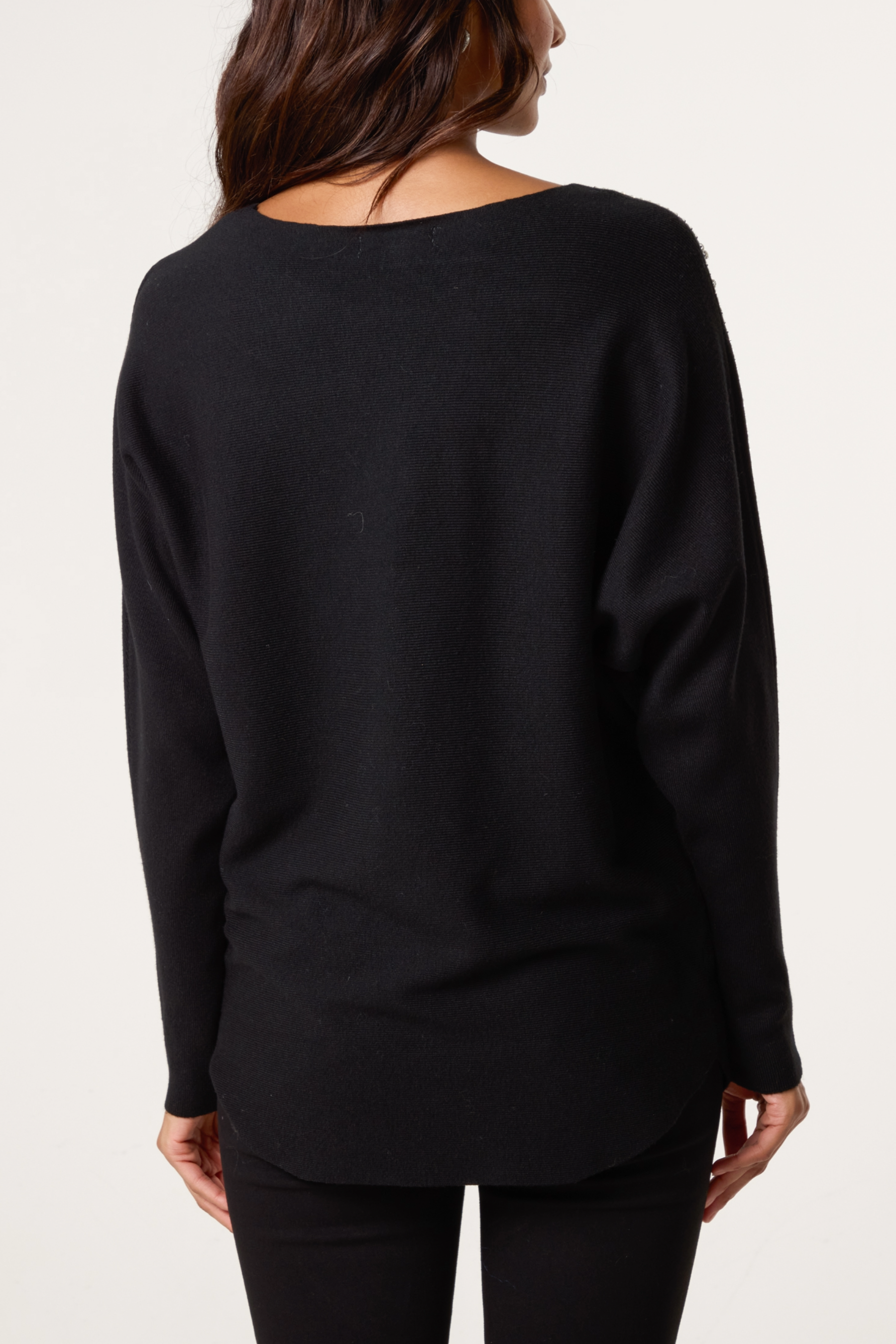 Diamante Embellished Shoulder Jumper