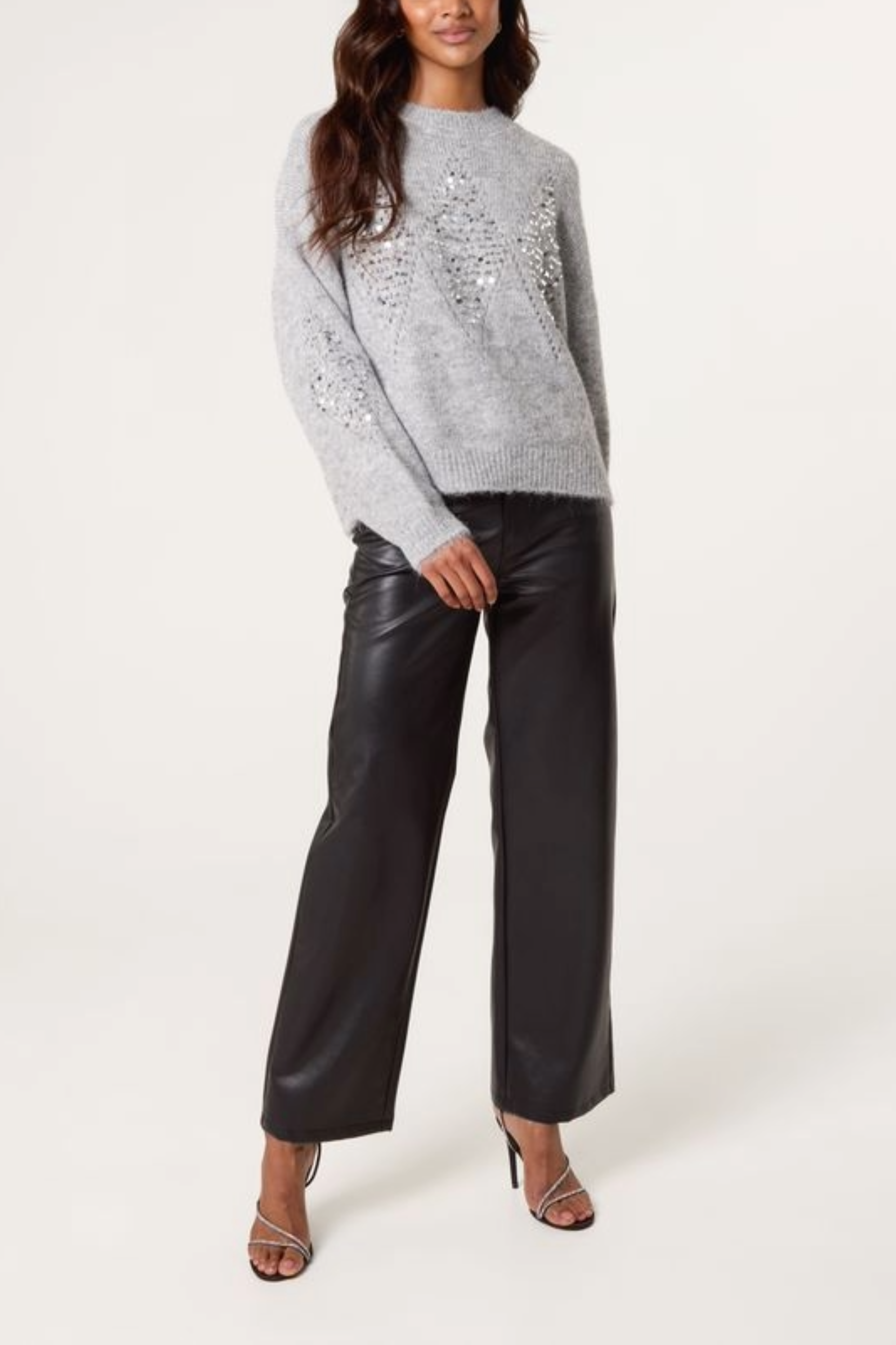 Sequin Diamond Knit Jumper