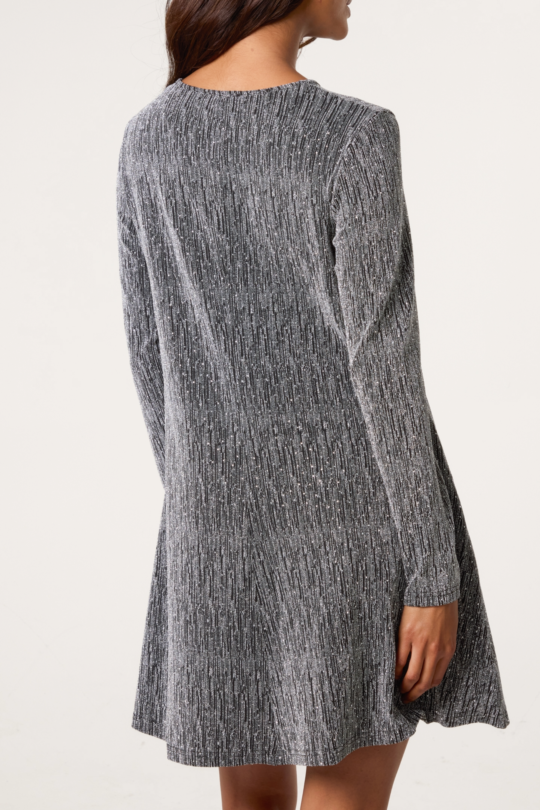 Glitter Lurex Swing Mini Dress