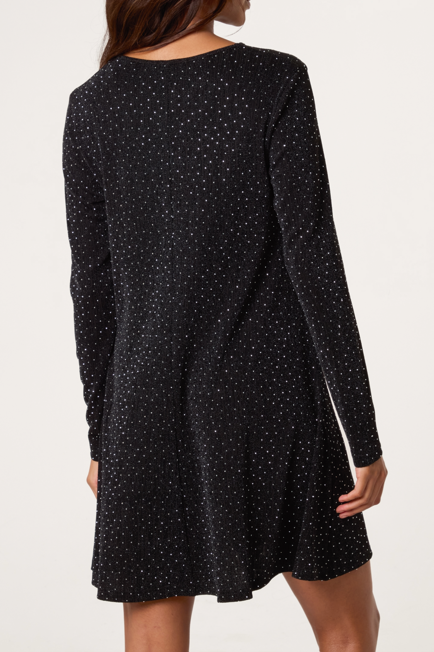 Glitter Lurex Swing Mini Dress