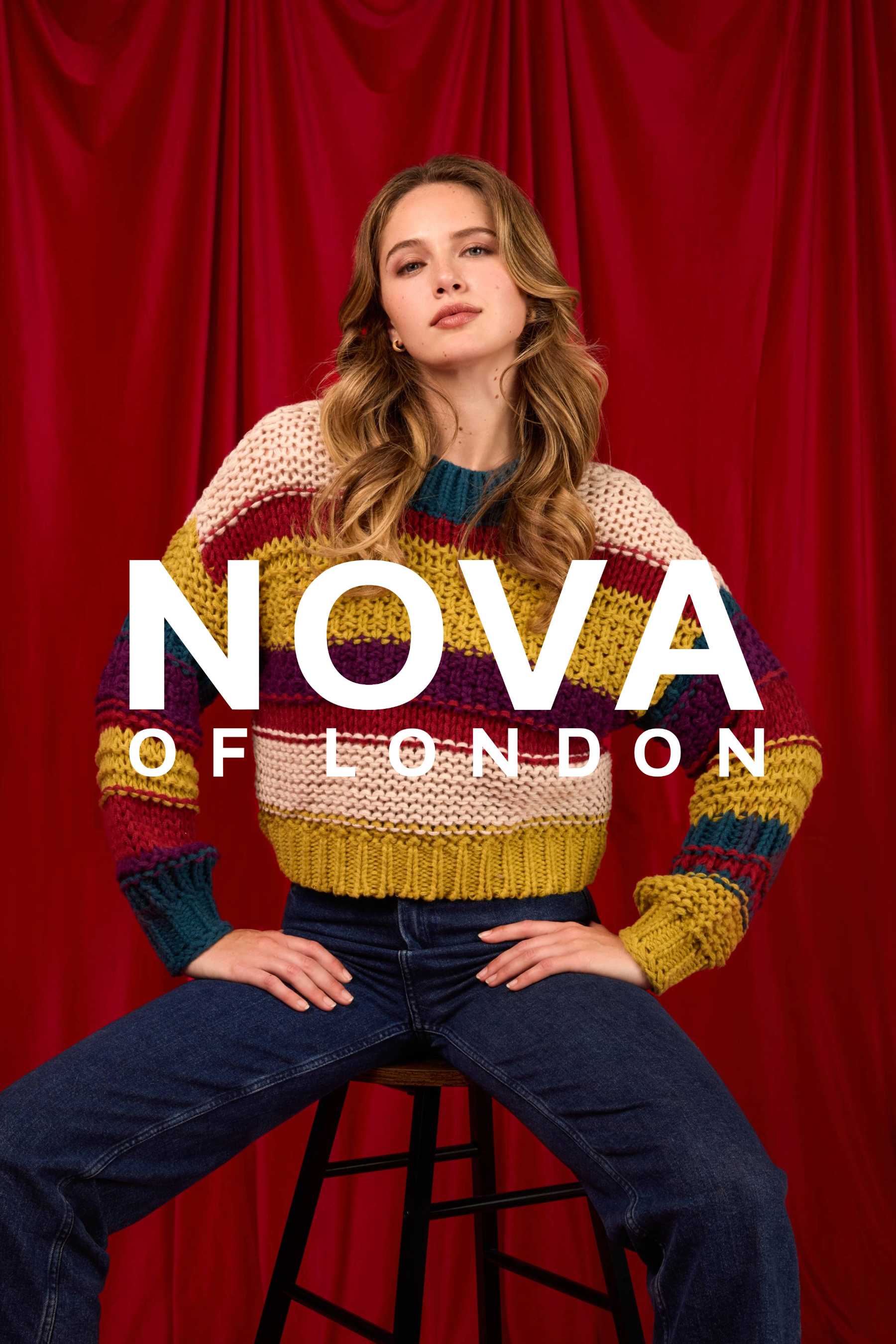 Striped Chunky Knitted Jumper