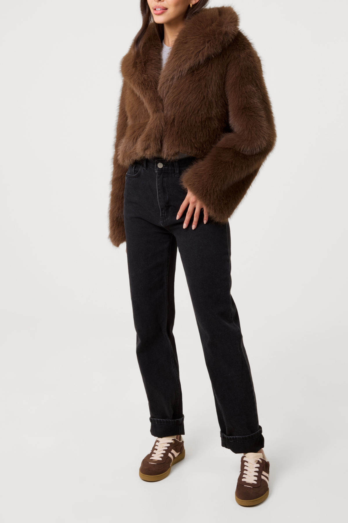 Faux Fur Cropped Jacket