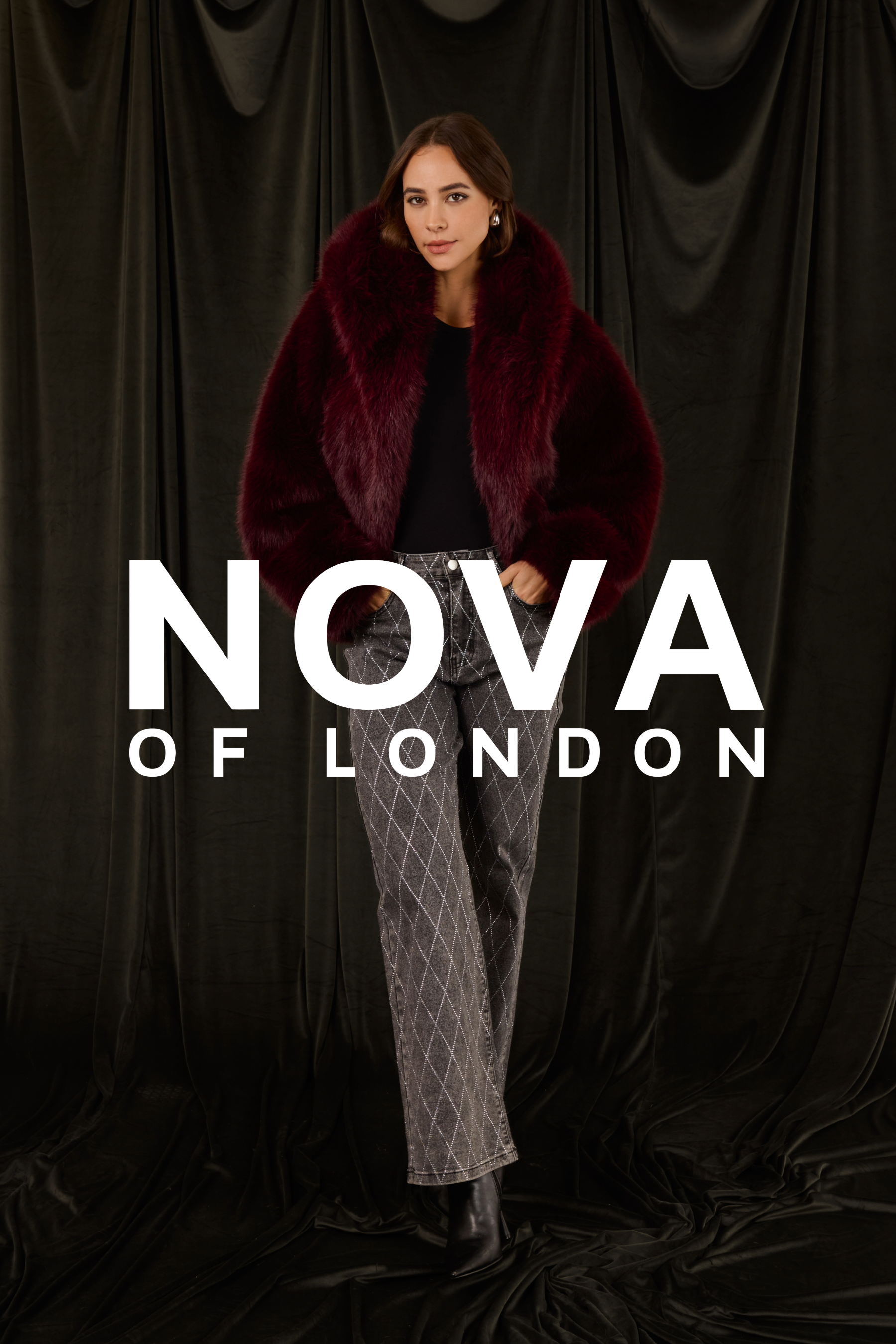 Hooded Faux Fur Short Coat