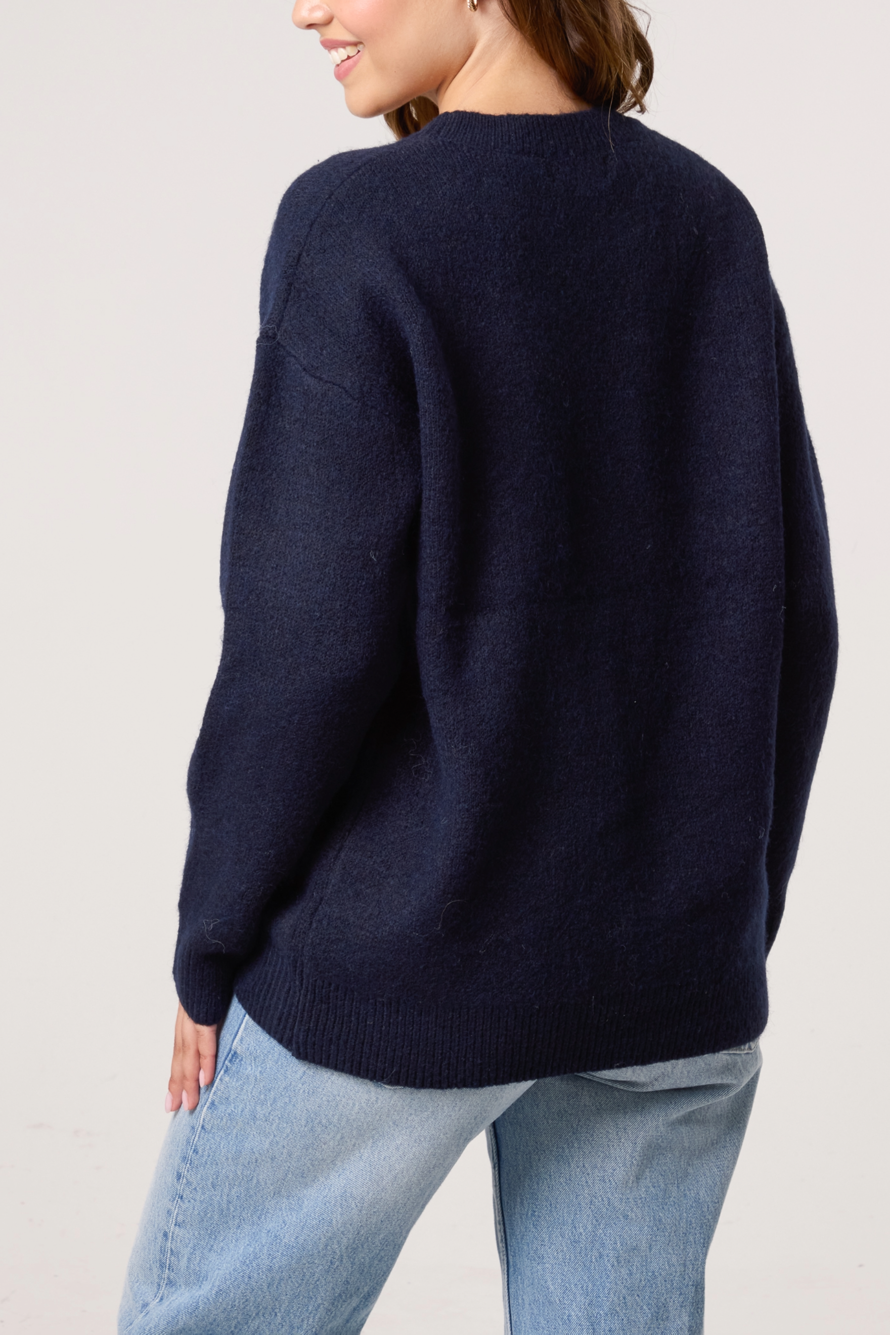 Embroidered Flower 'LOVE' Knit Jumper