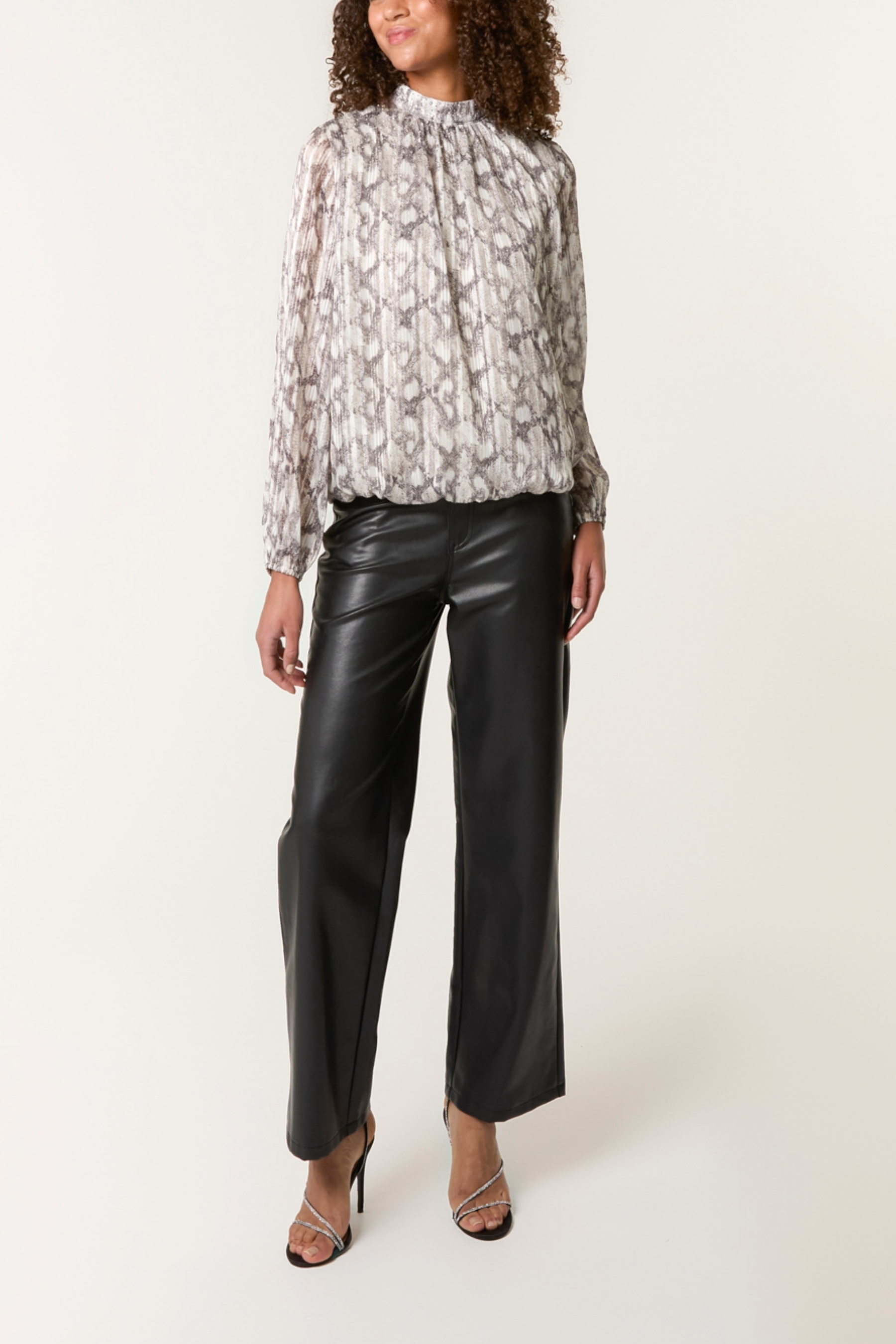 Diamante Snake Puffball Top