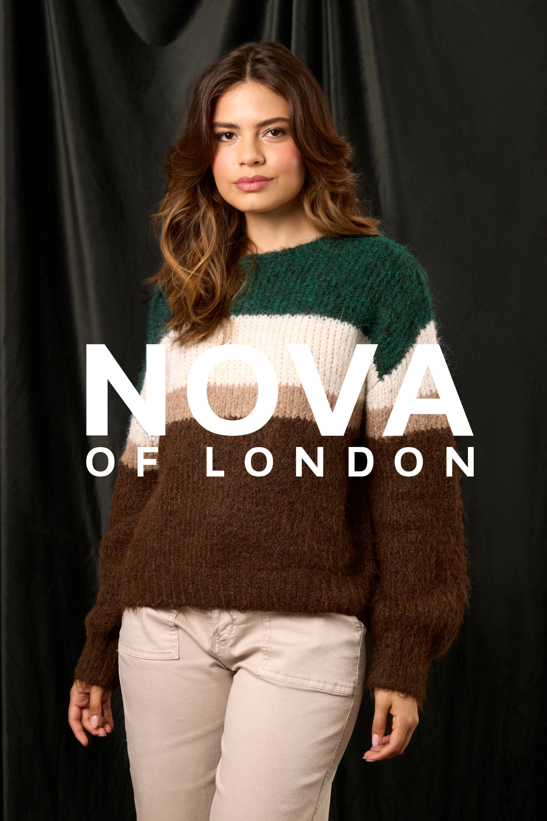 Colour Block Knit Jumper
