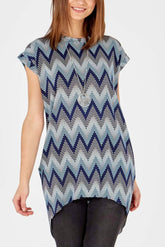 Aztec Print Oversized Necklace Top