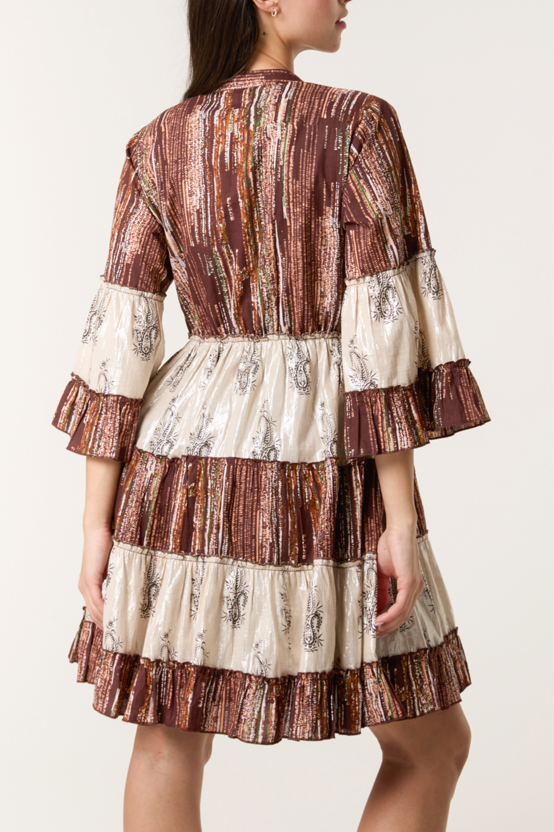Embellished & Tassel Paisley Mini Dress