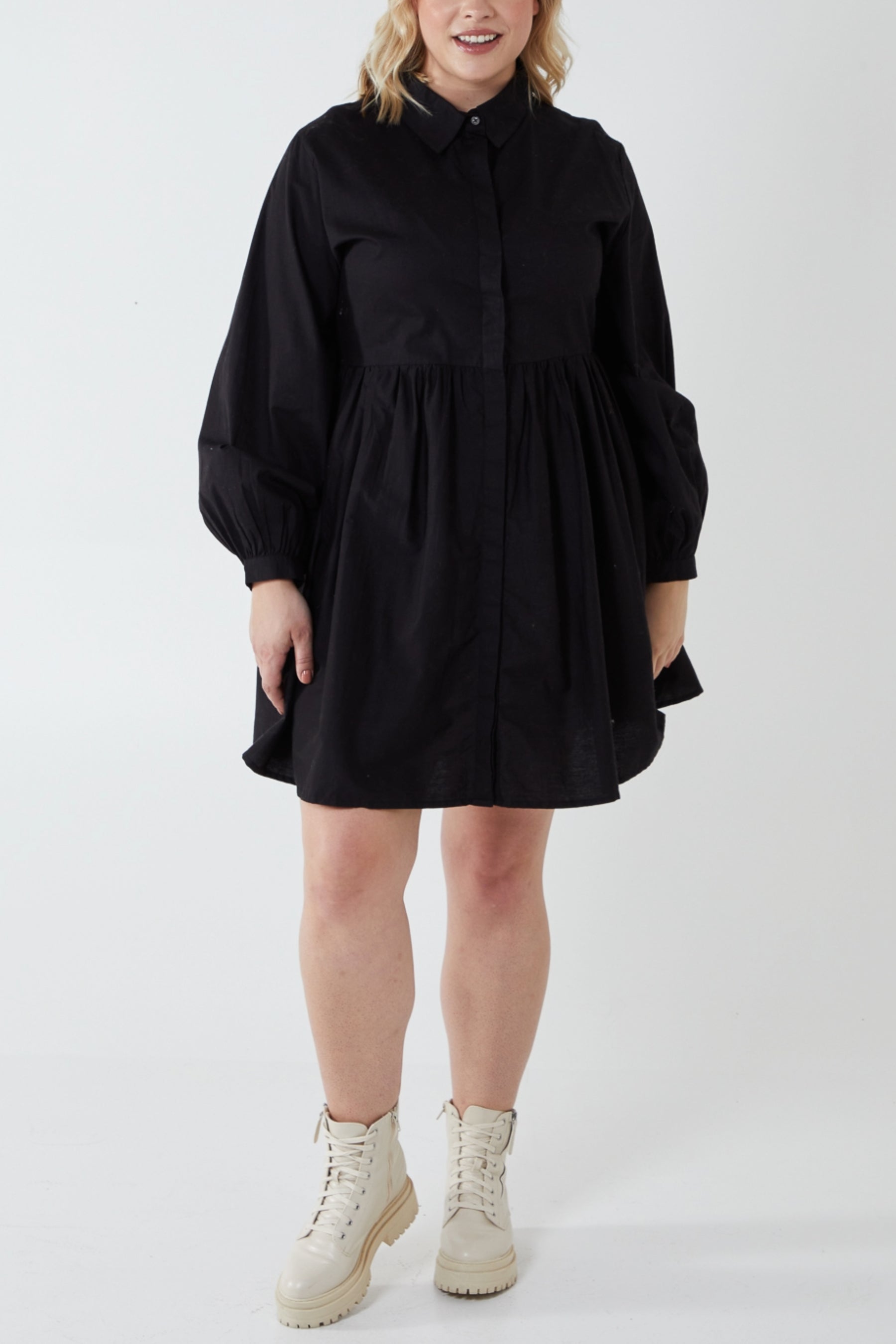 Black shirt dress size 18 online