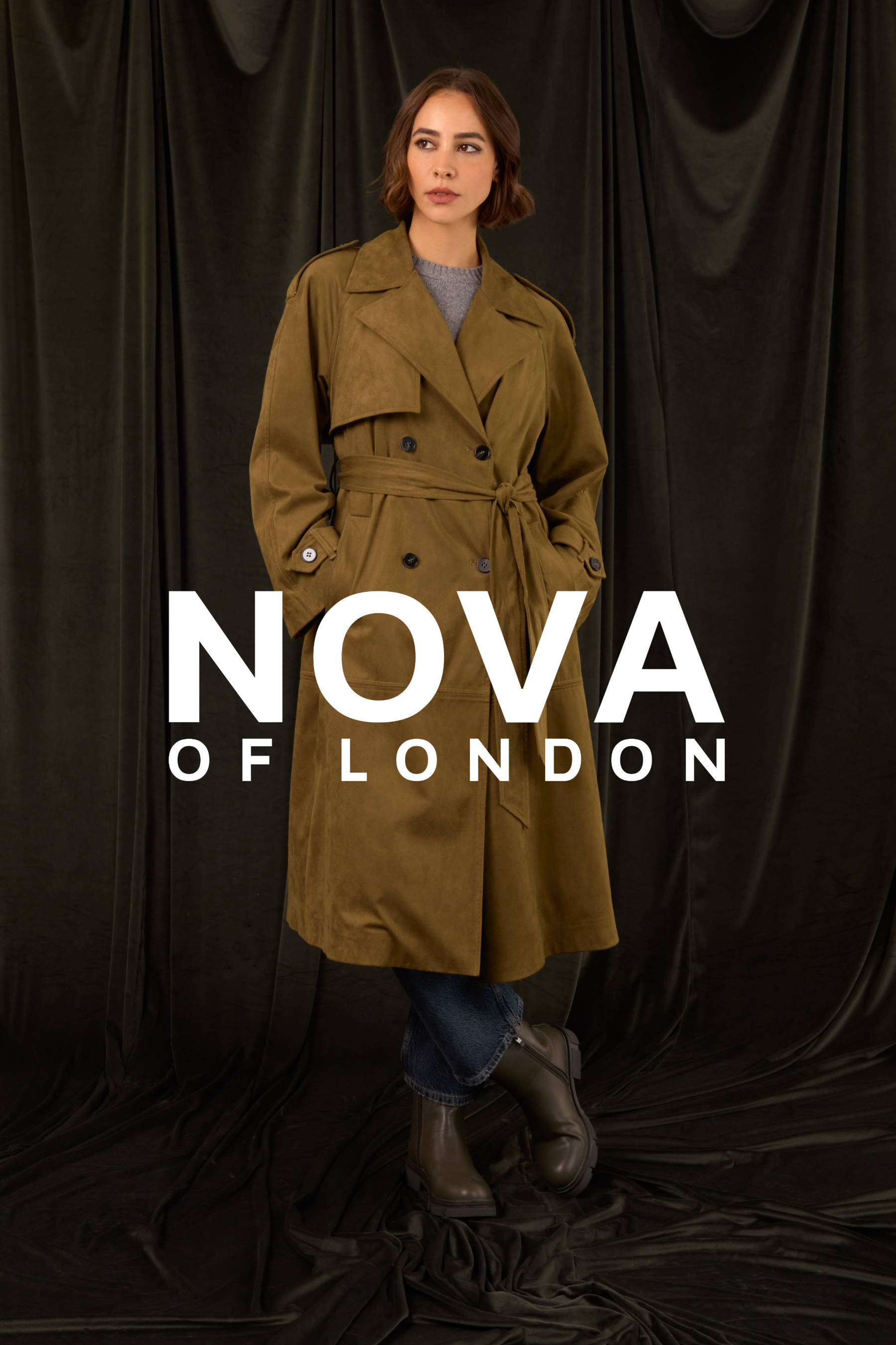 Suede Trench Coat