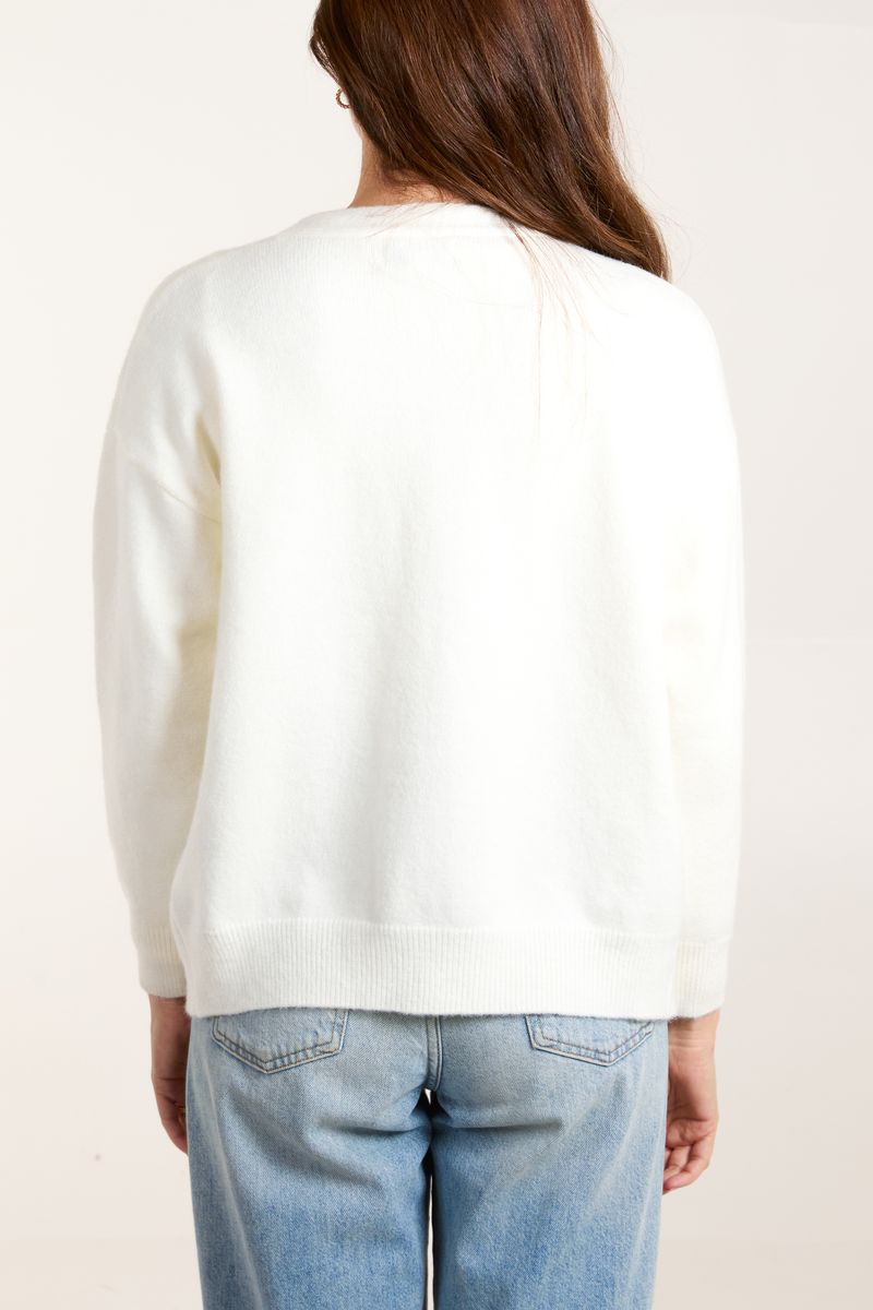 Colourful Flower Knit Cardigan