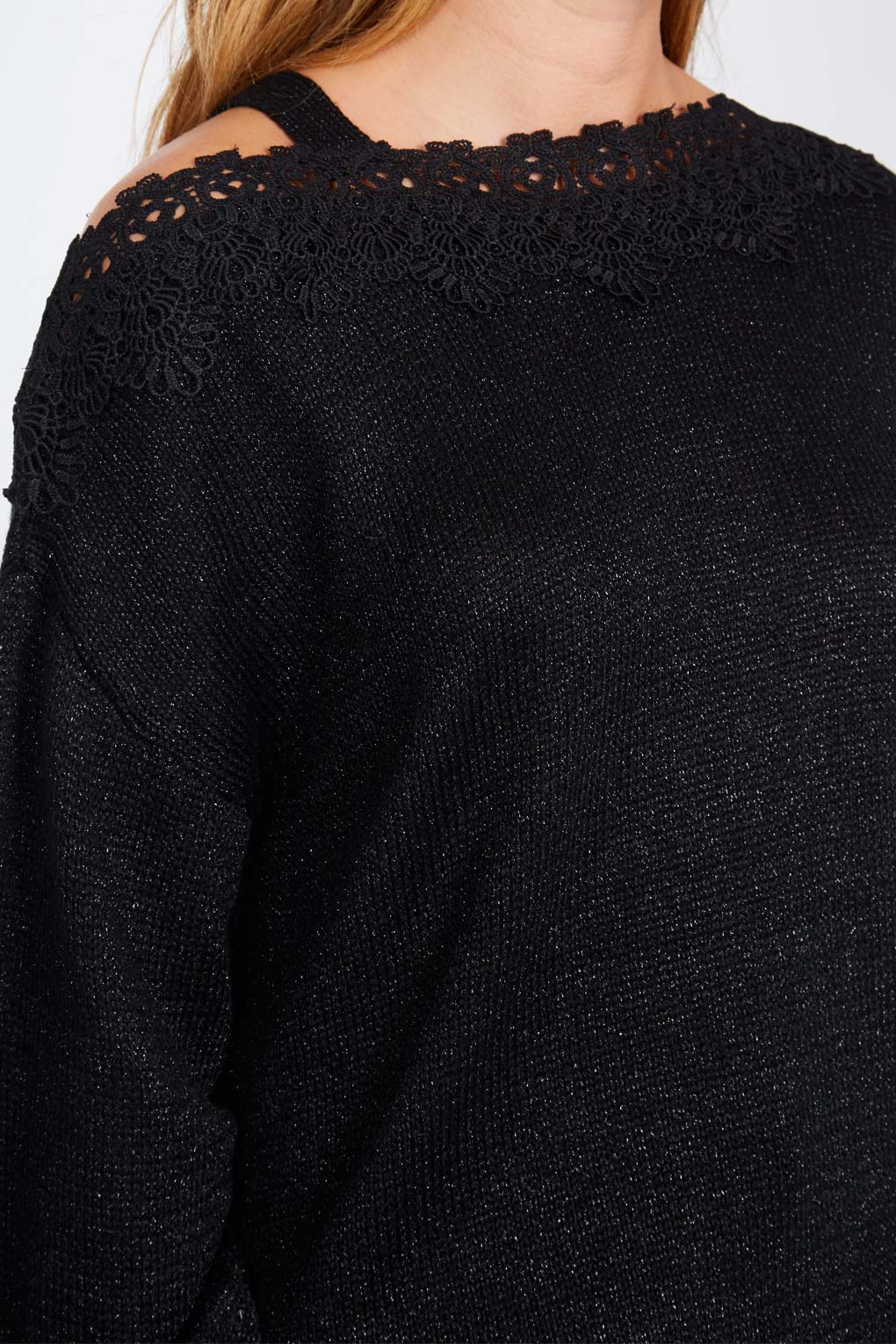 Bishop Sleeve Lace Detail Jumper