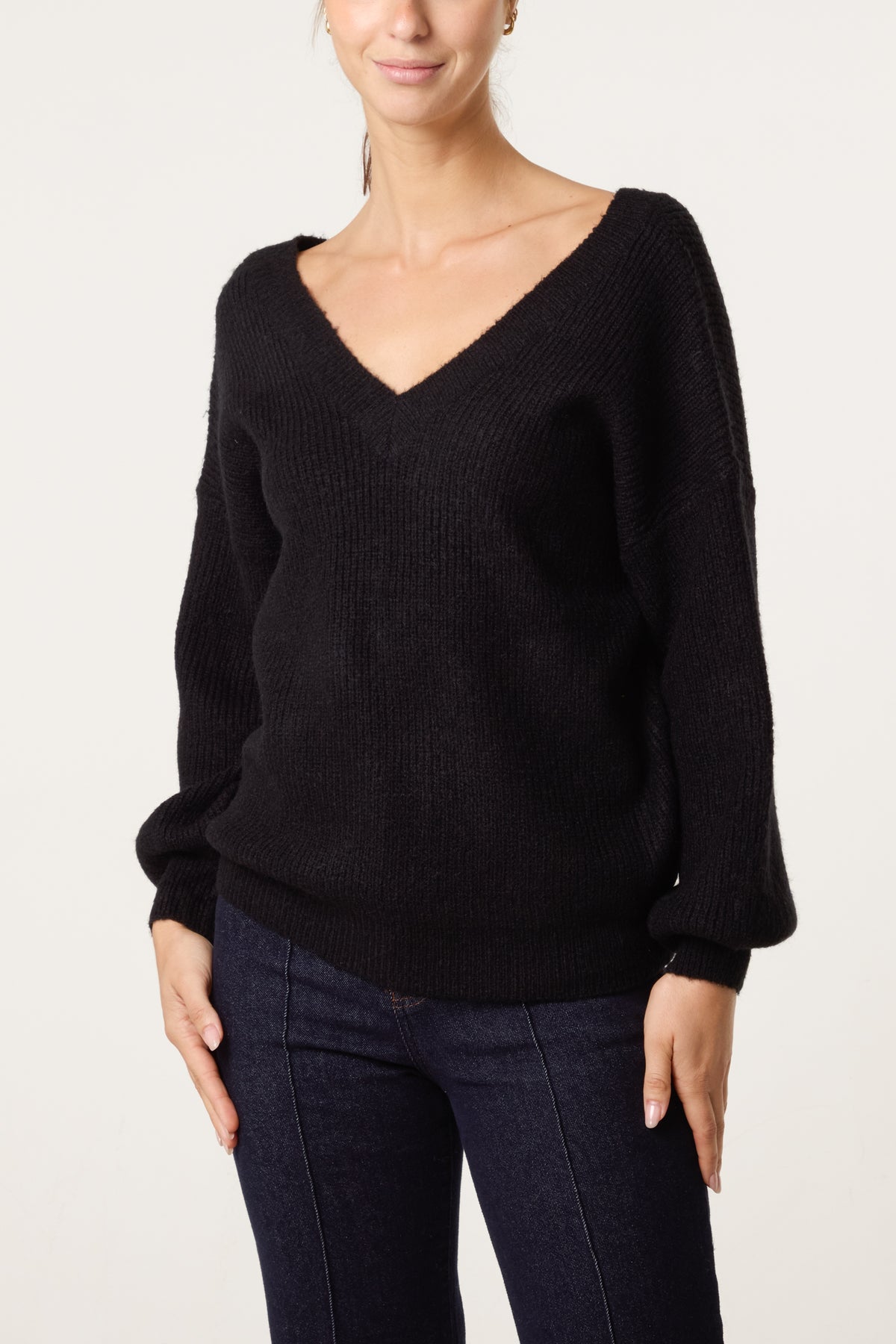 Front & Back V-Neck Jumper