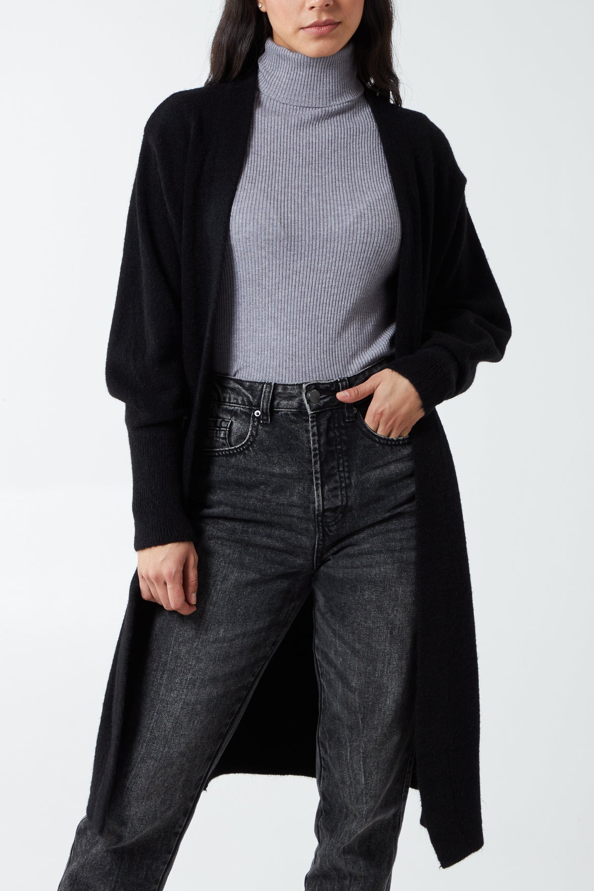 Open Front Longline Cardigan