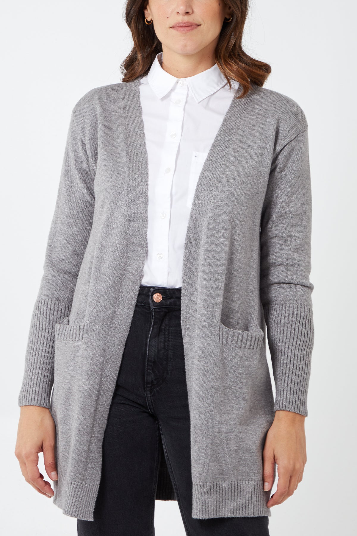 Longline fine 2025 knit cardigan