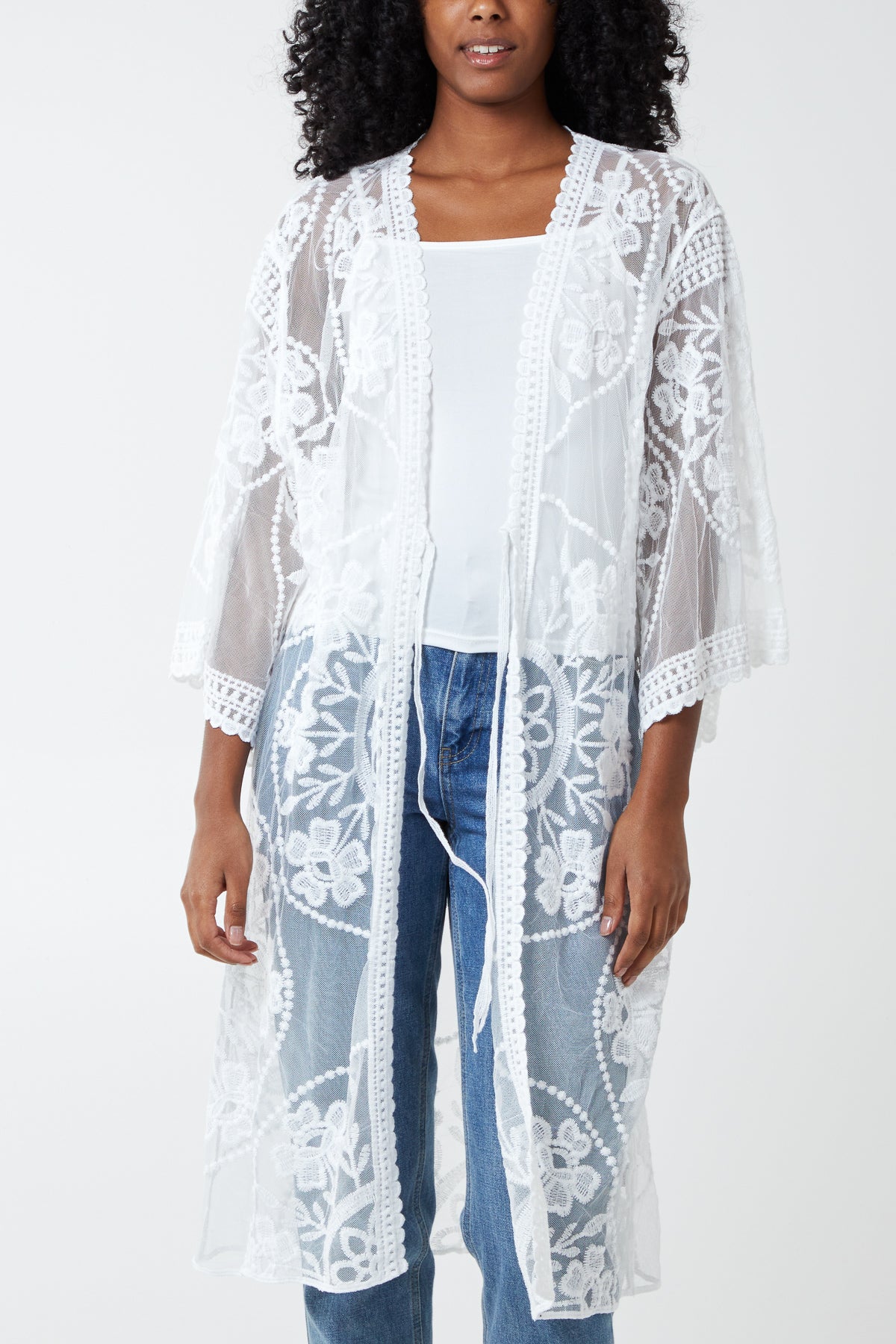 Floral Lace Kimono