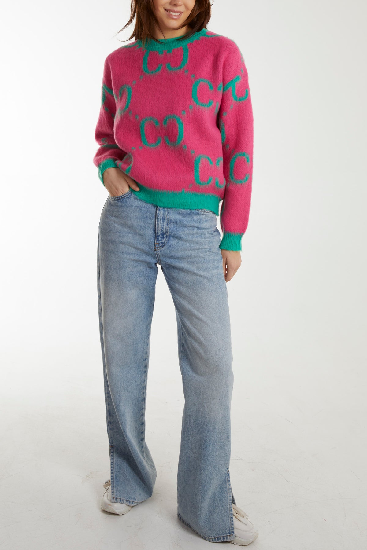 Monogram Short Hair Detail Jumper