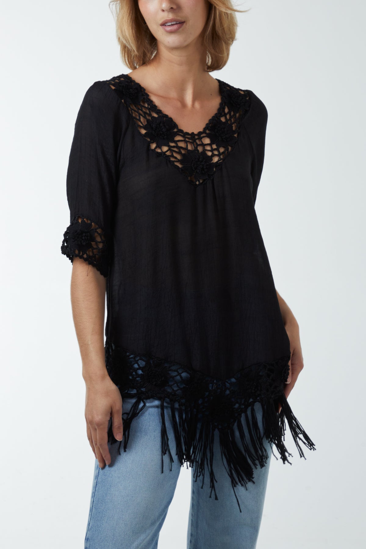 Crochet Detail Tunic