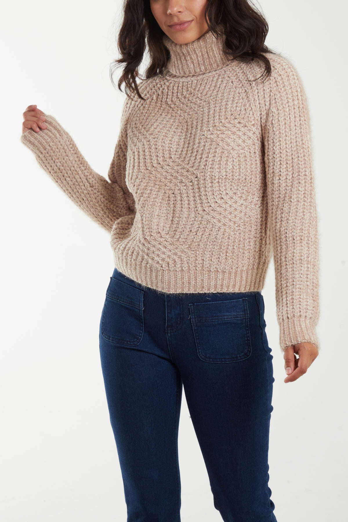 Velour knit sale sweater