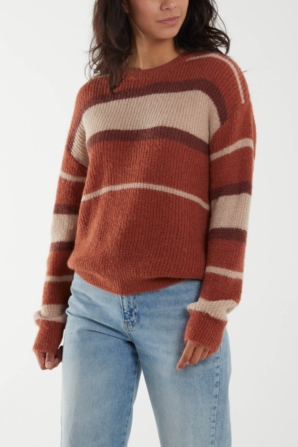 Single clearance stripe sweater