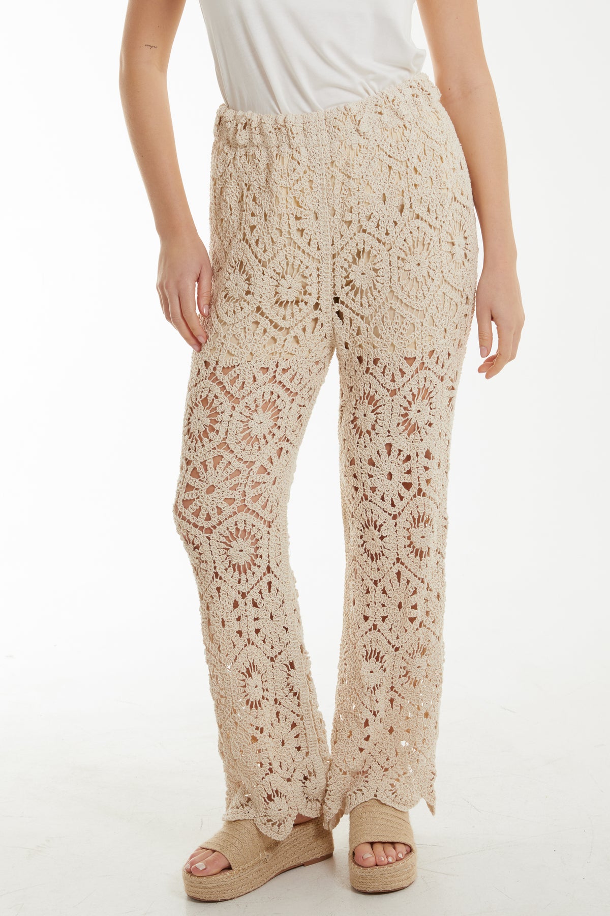 Geometric Crochet Trousers