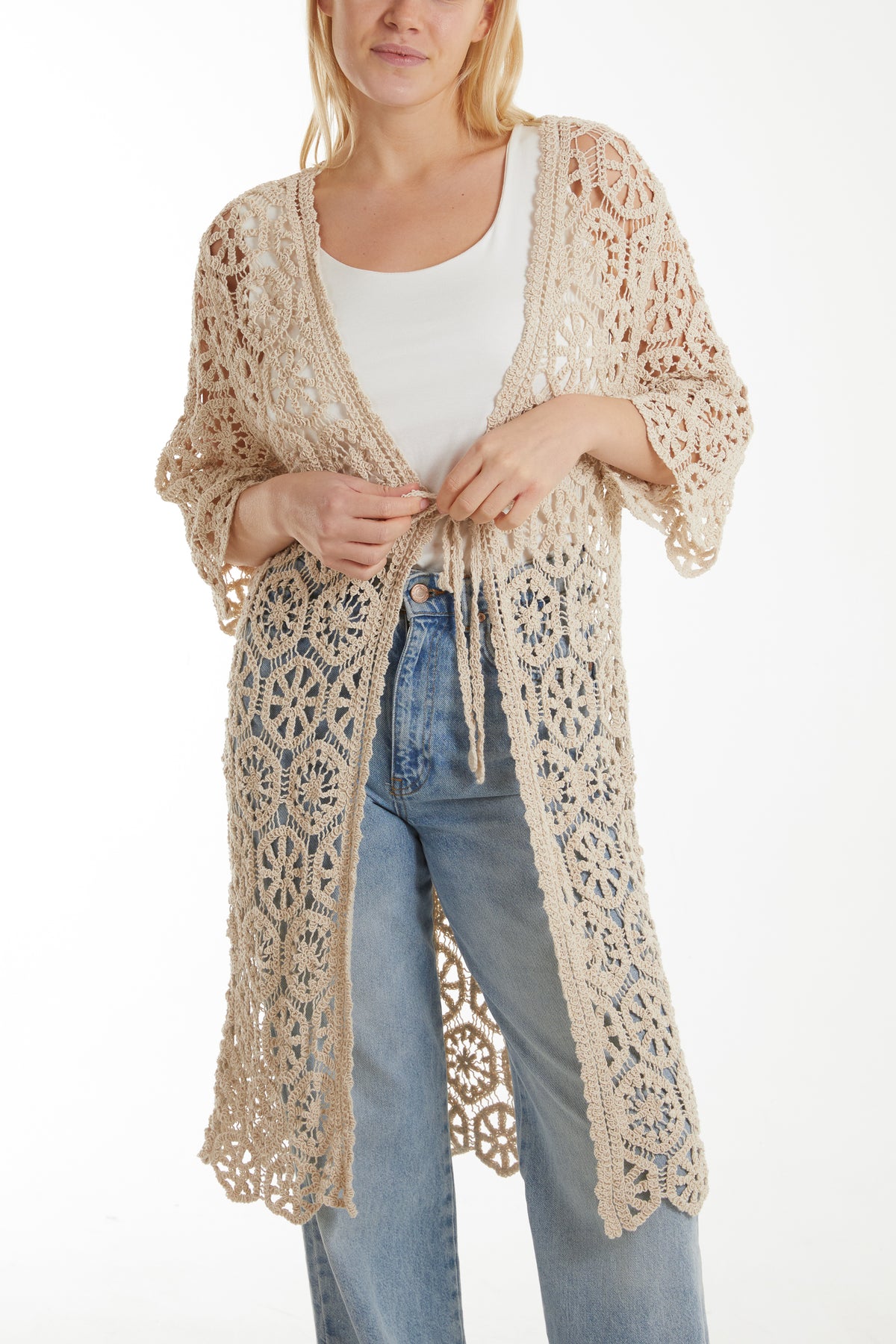 Geometric Crochet Cardigan