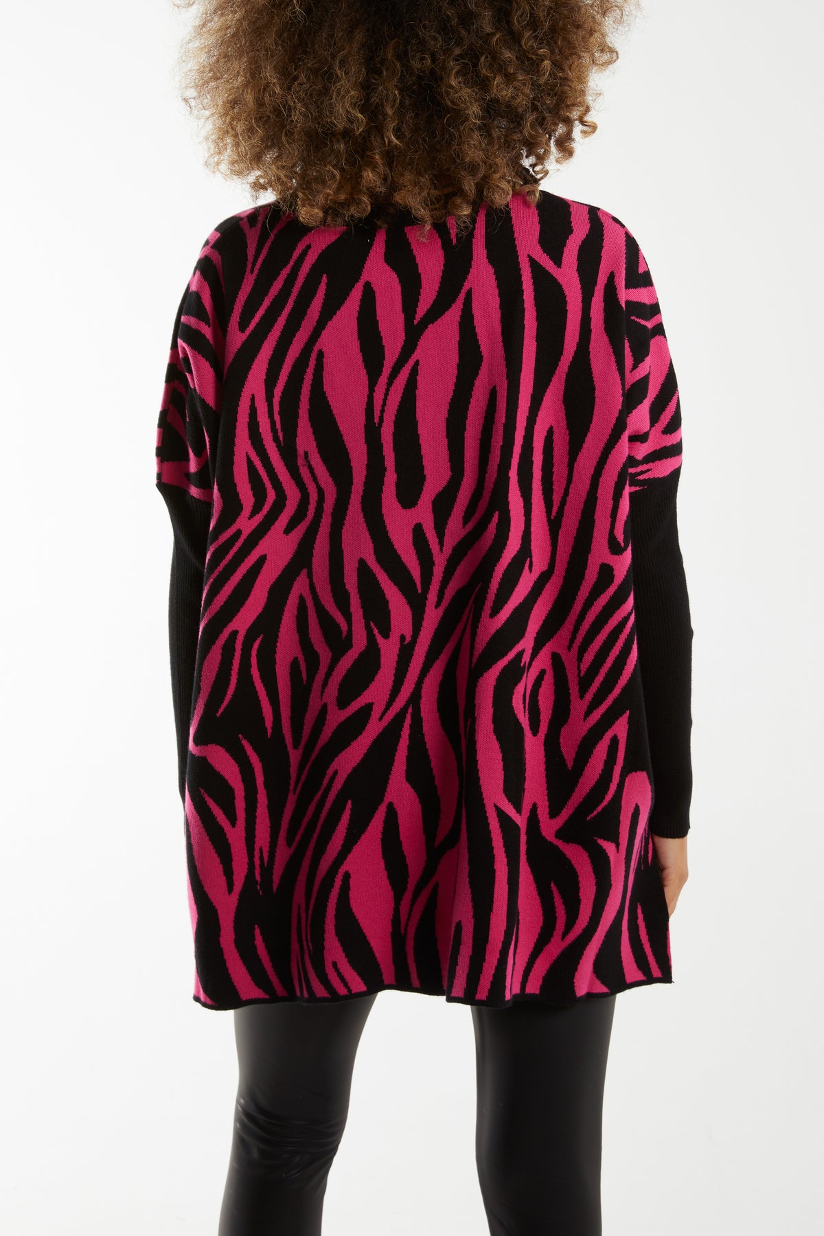 V-Neck Zebra Print Jumper
