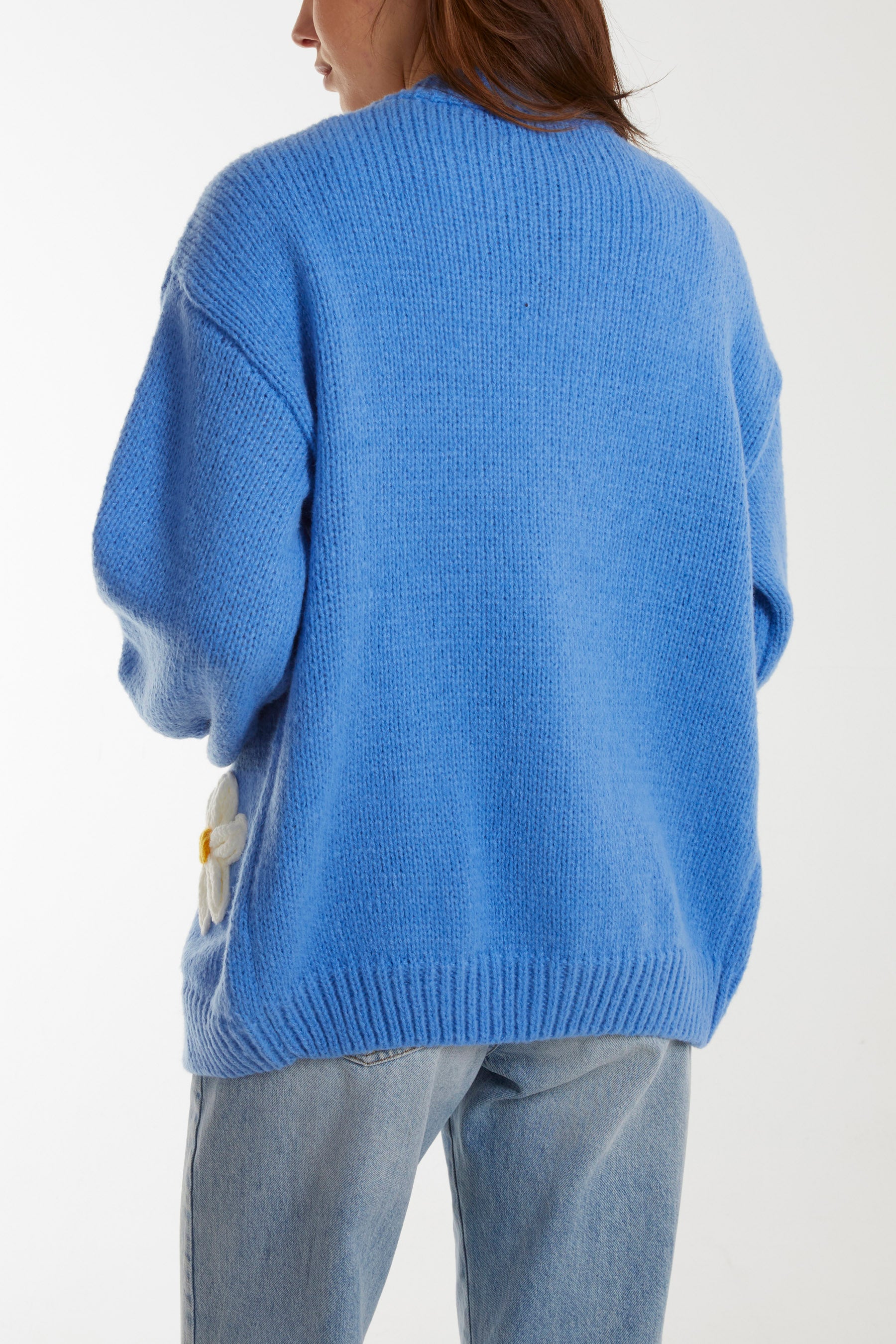 Flocking Daisy Open Knit Cardigan