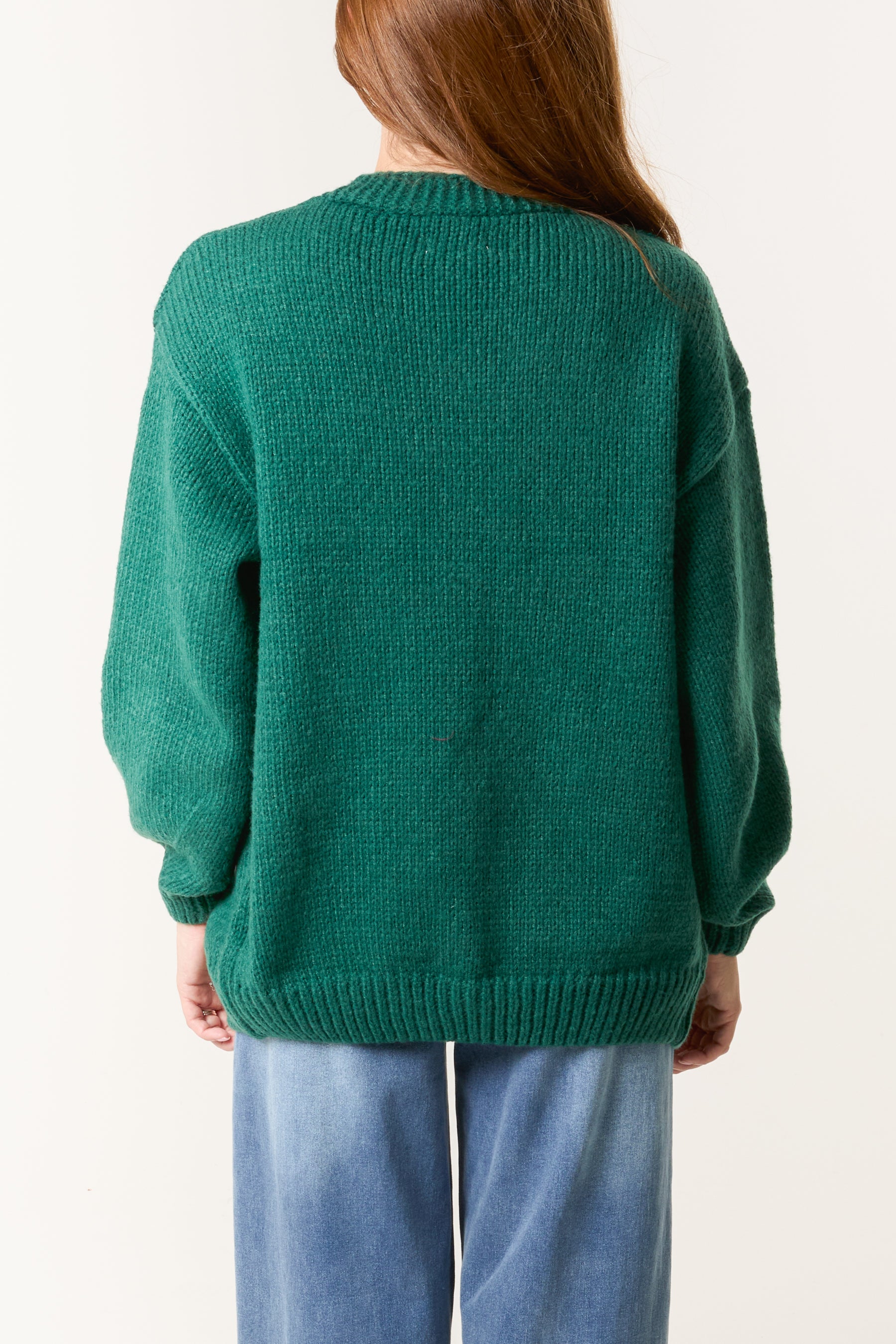 Daisy Flocking Flower Knit Cardigan