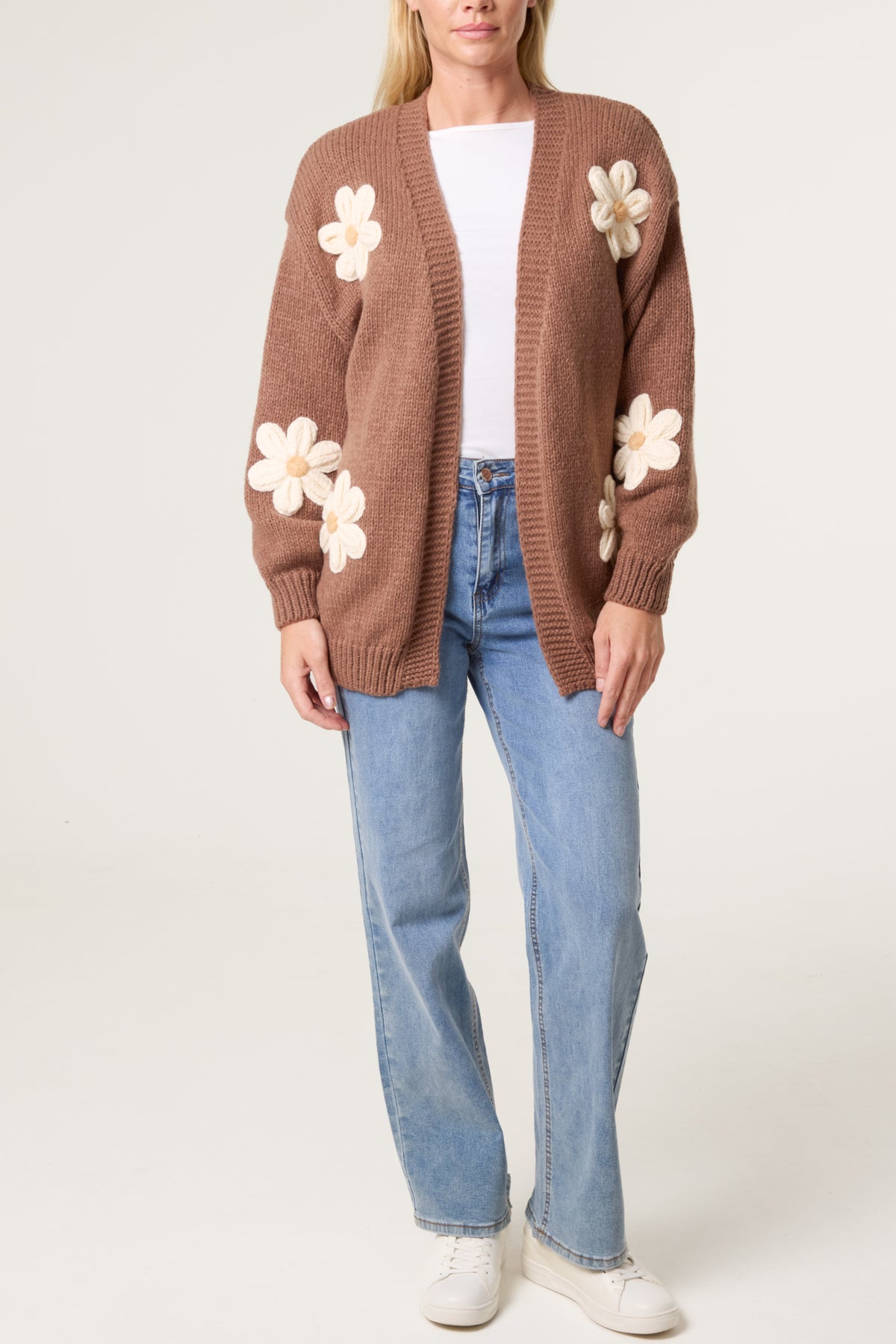 Daisy Knit Flower Cardigan