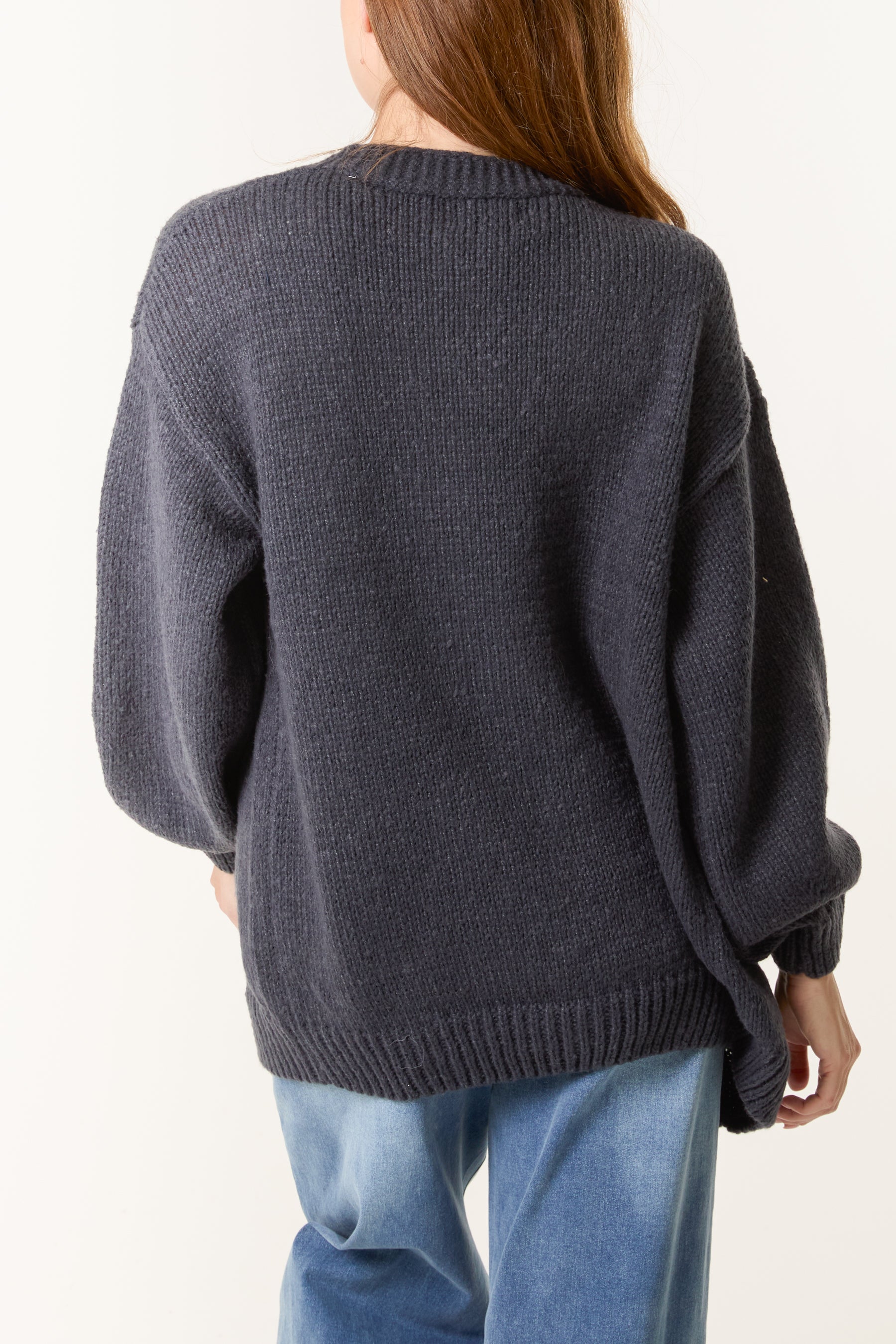 Daisy Flocking Flower Knit Cardigan