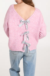 Sequin Bow Back Jumper/Cardigan