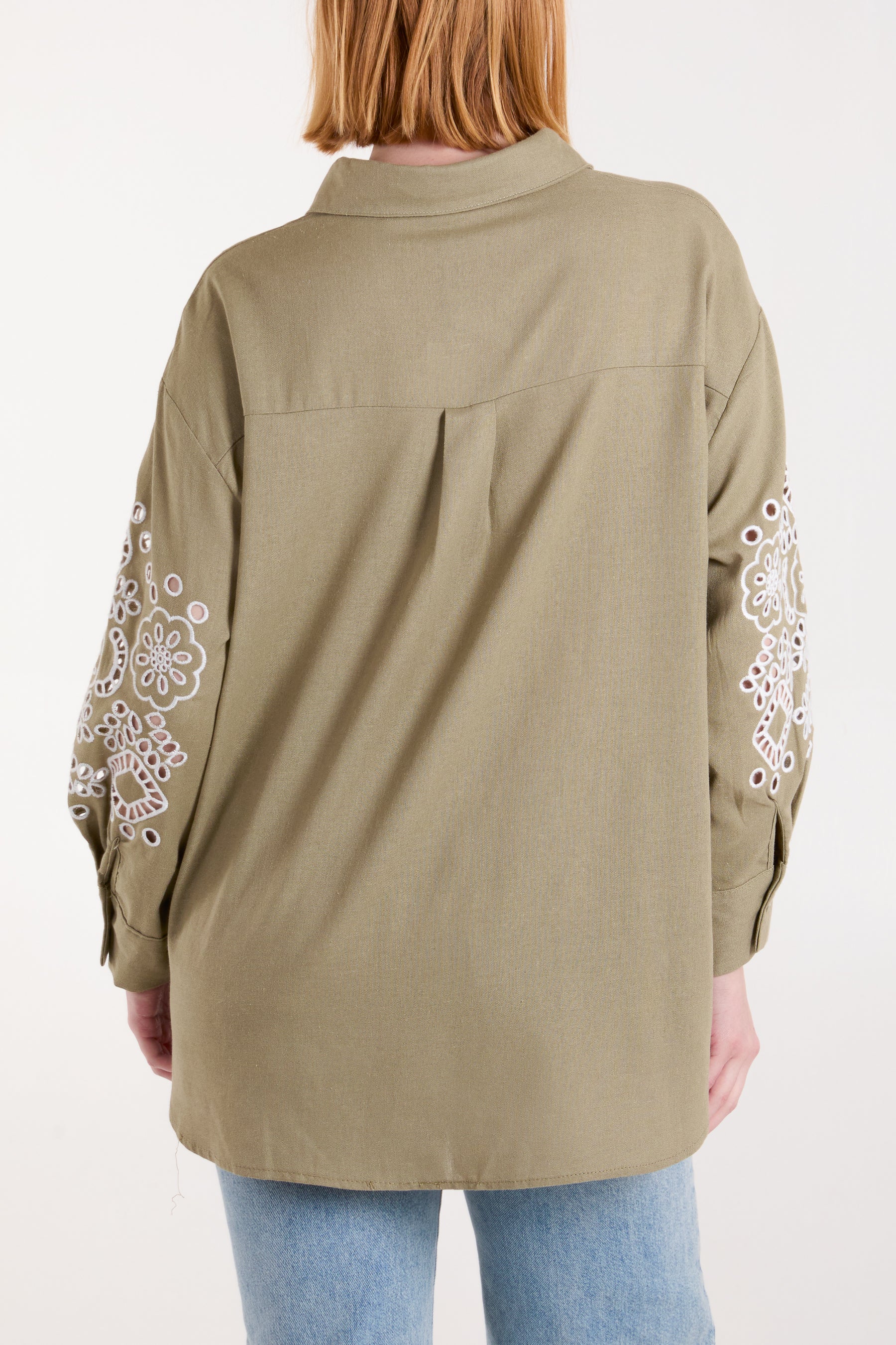 Cutwork Linen Shirt