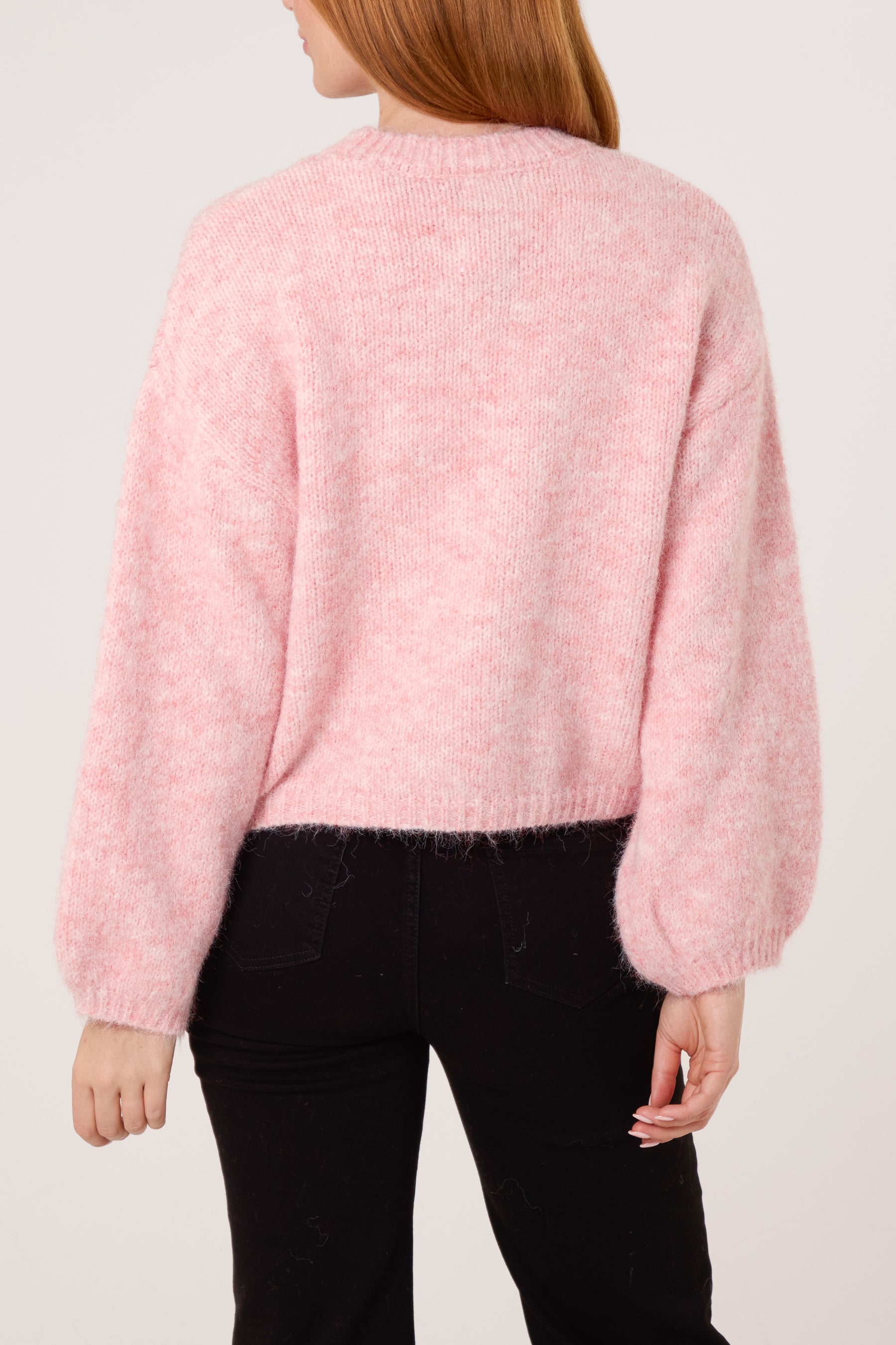Diamante Flower Knit Jumper