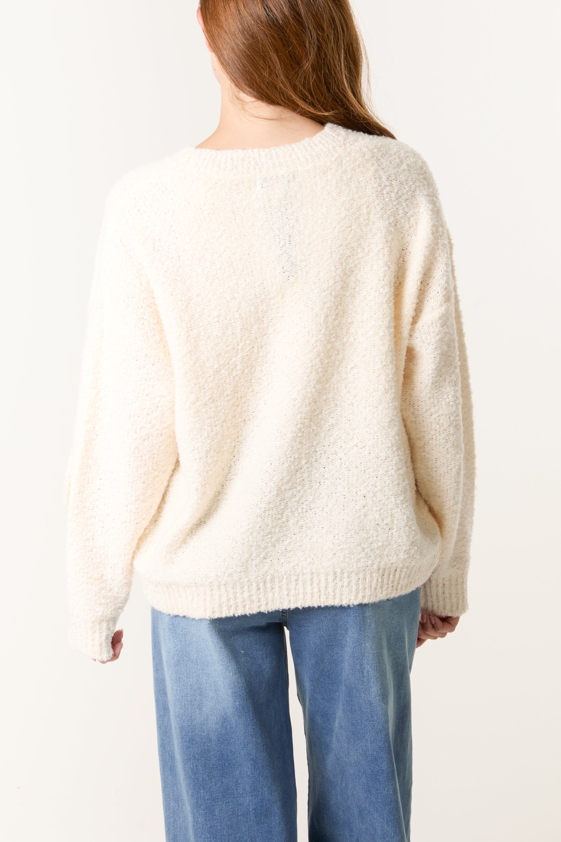 Flower Soft Knitted V-Neck Cardigan