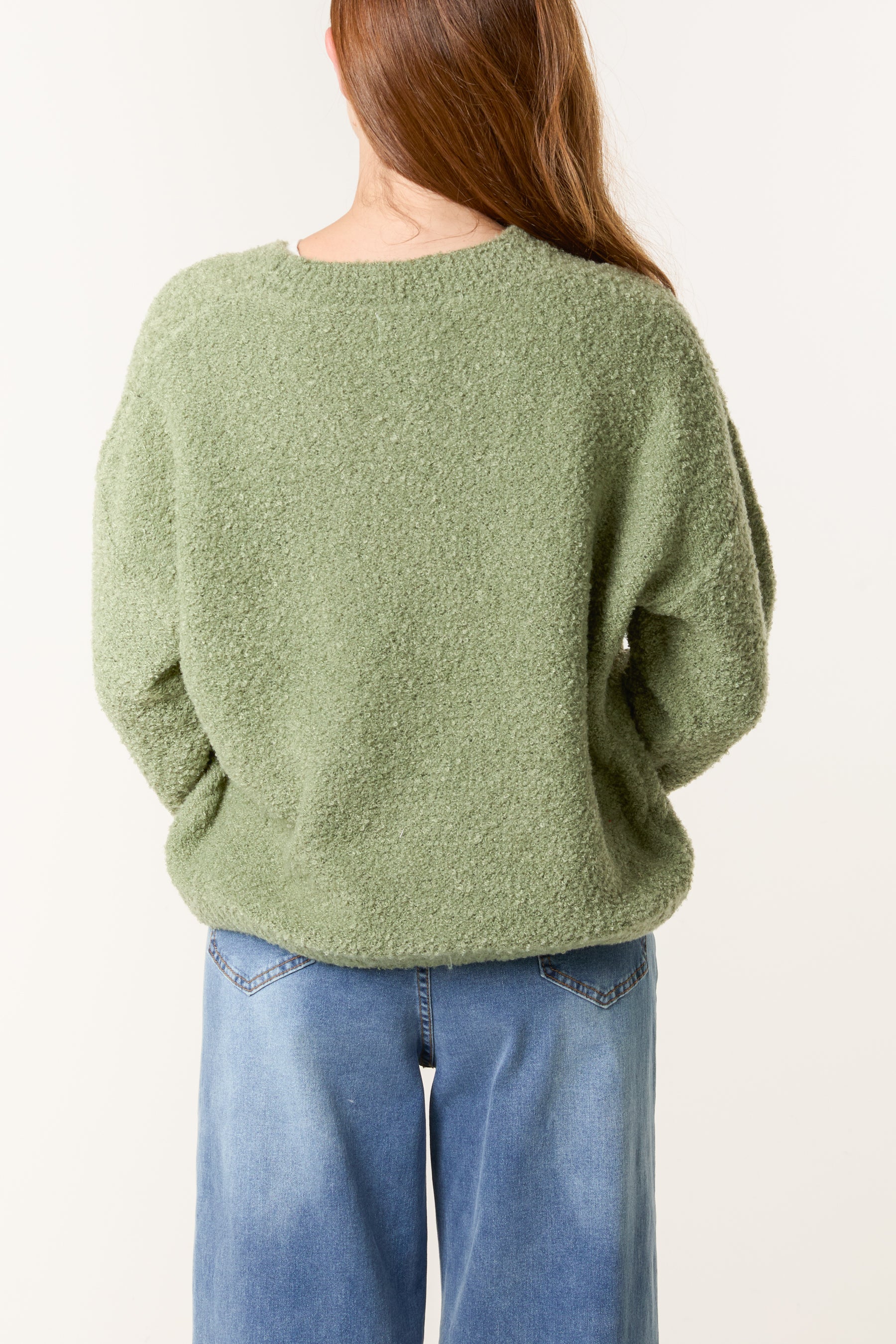 Flower Soft Knitted V-Neck Cardigan