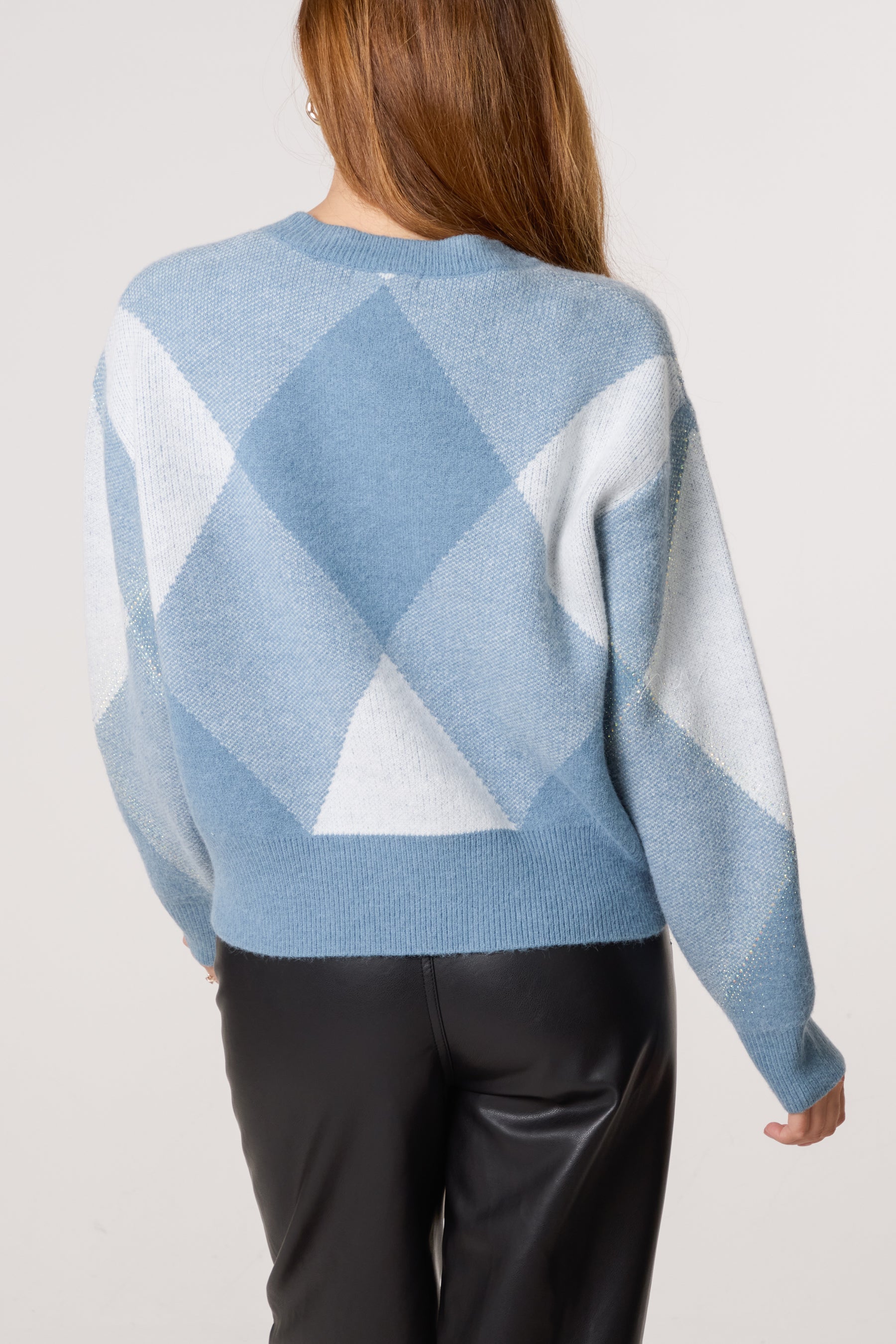 Argyle Crew Neck Knit Jumper