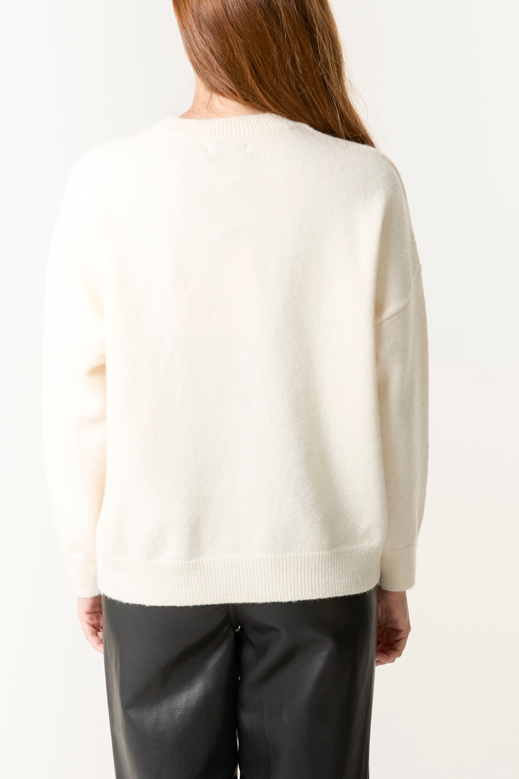 Sequin Embellished Leaf Jumper