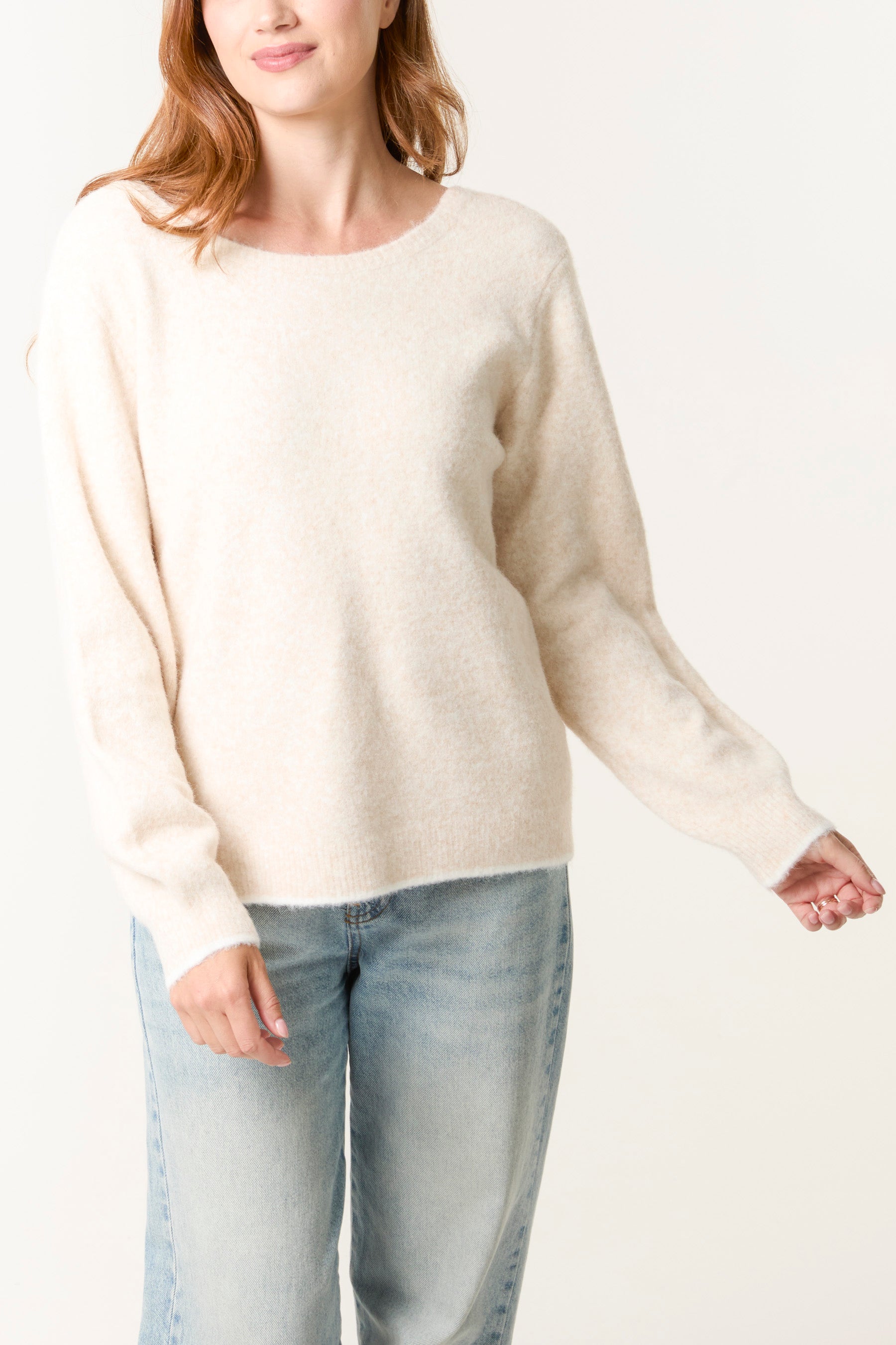 Lace Bow Back Knit Jumper