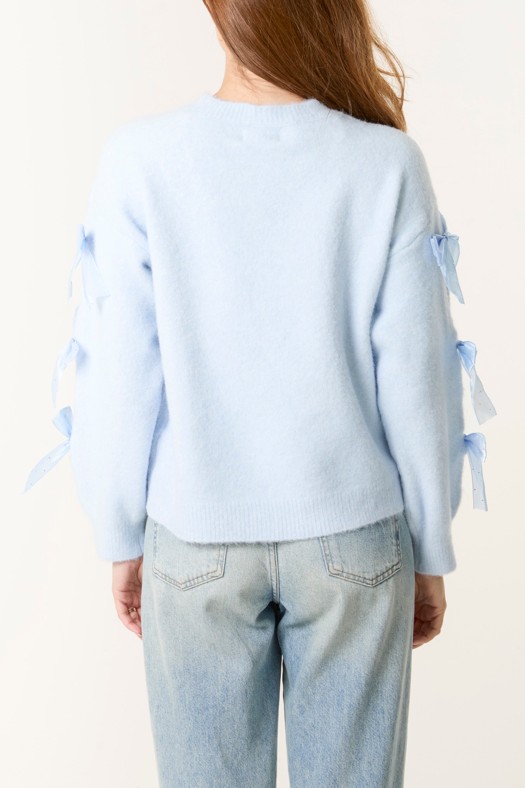 Bow Sleeve Soft Knit Jumper