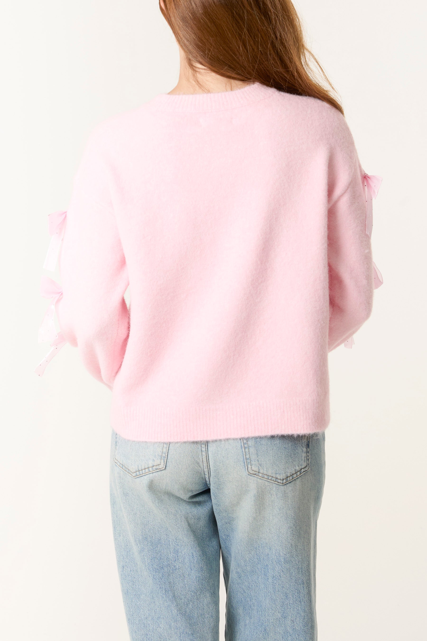 Bow Sleeve Soft Knit Jumper