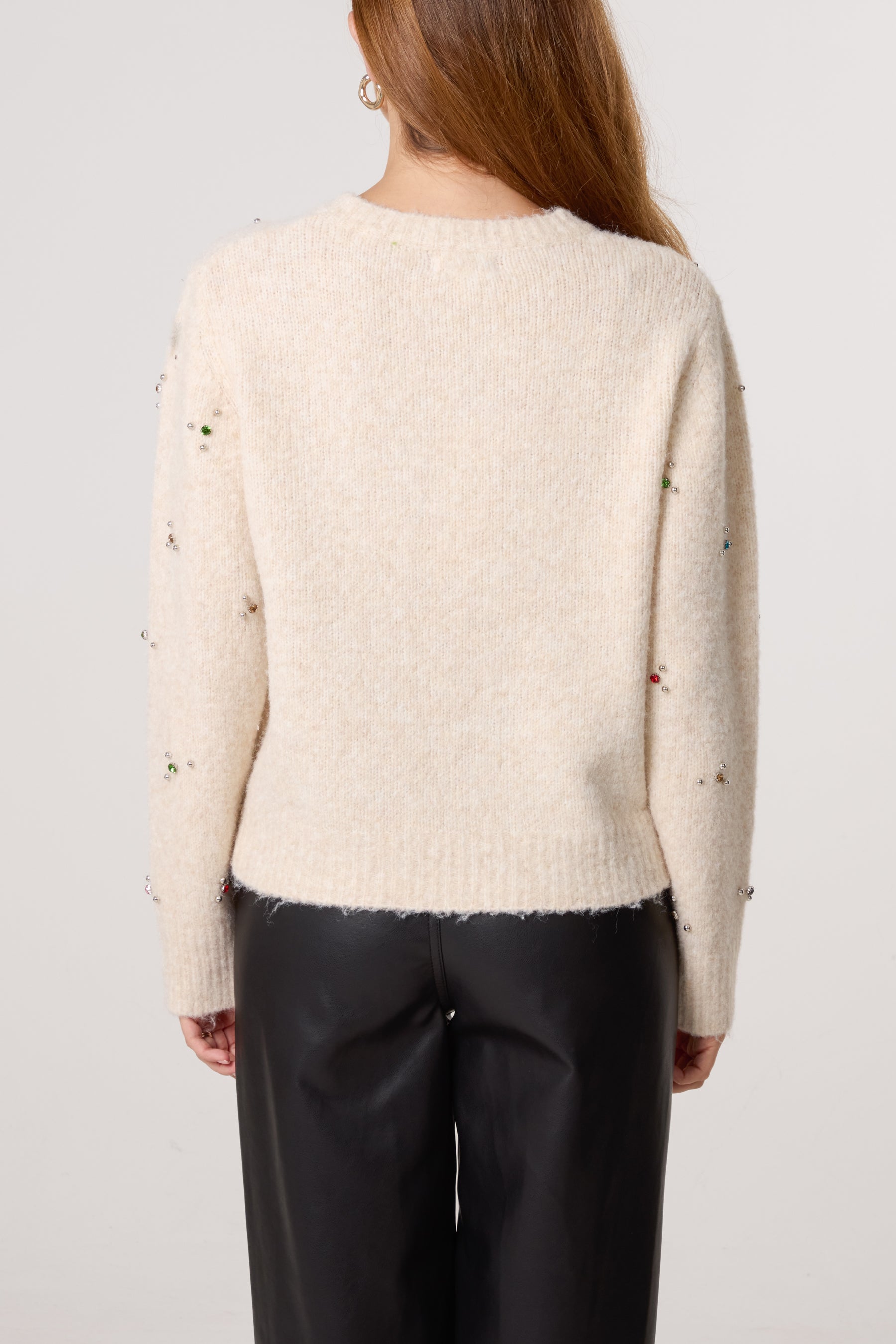 Colourful Diamante Embellished Knit Jumper