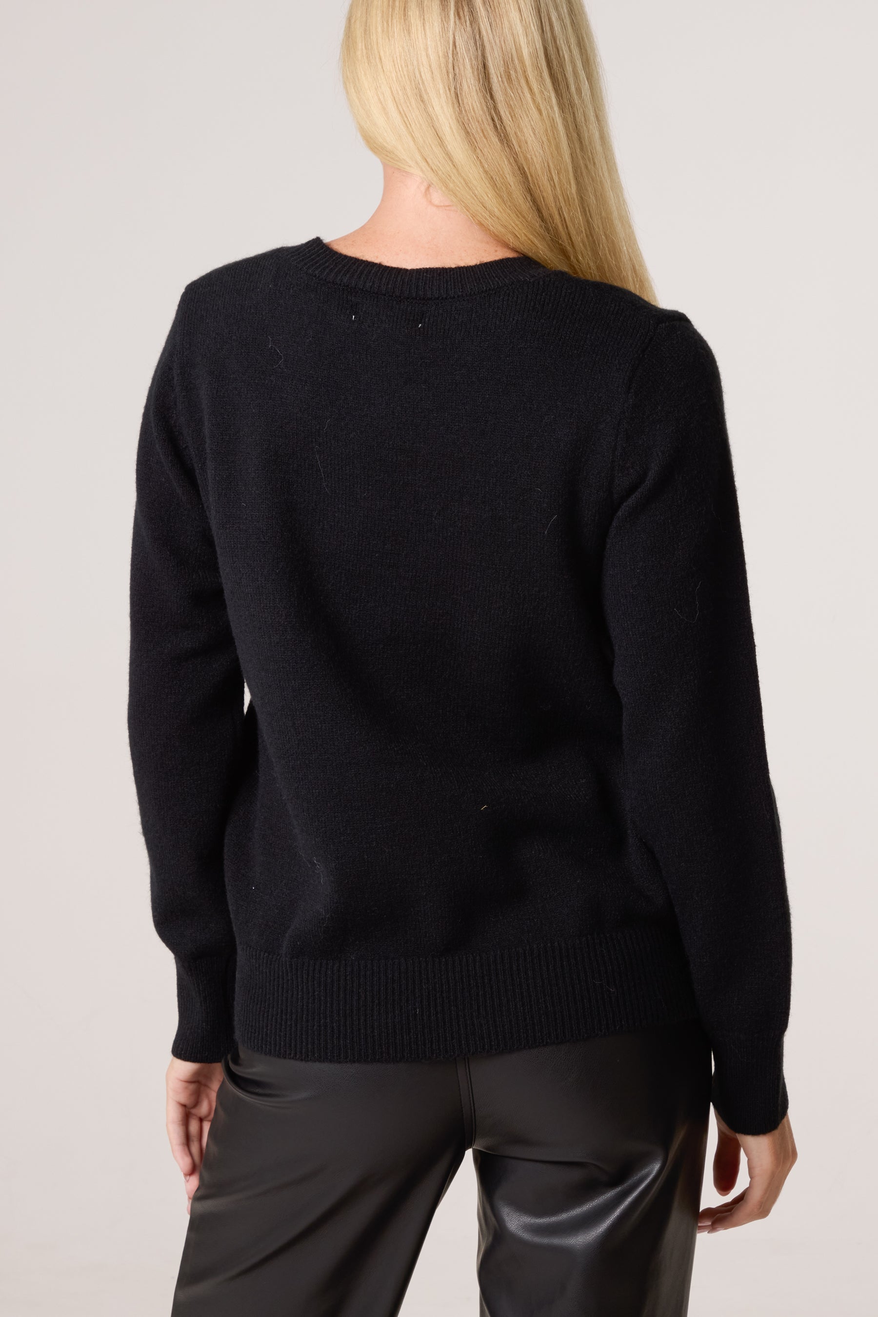 Diamante Flowers Crew Neck Knit Jumper
