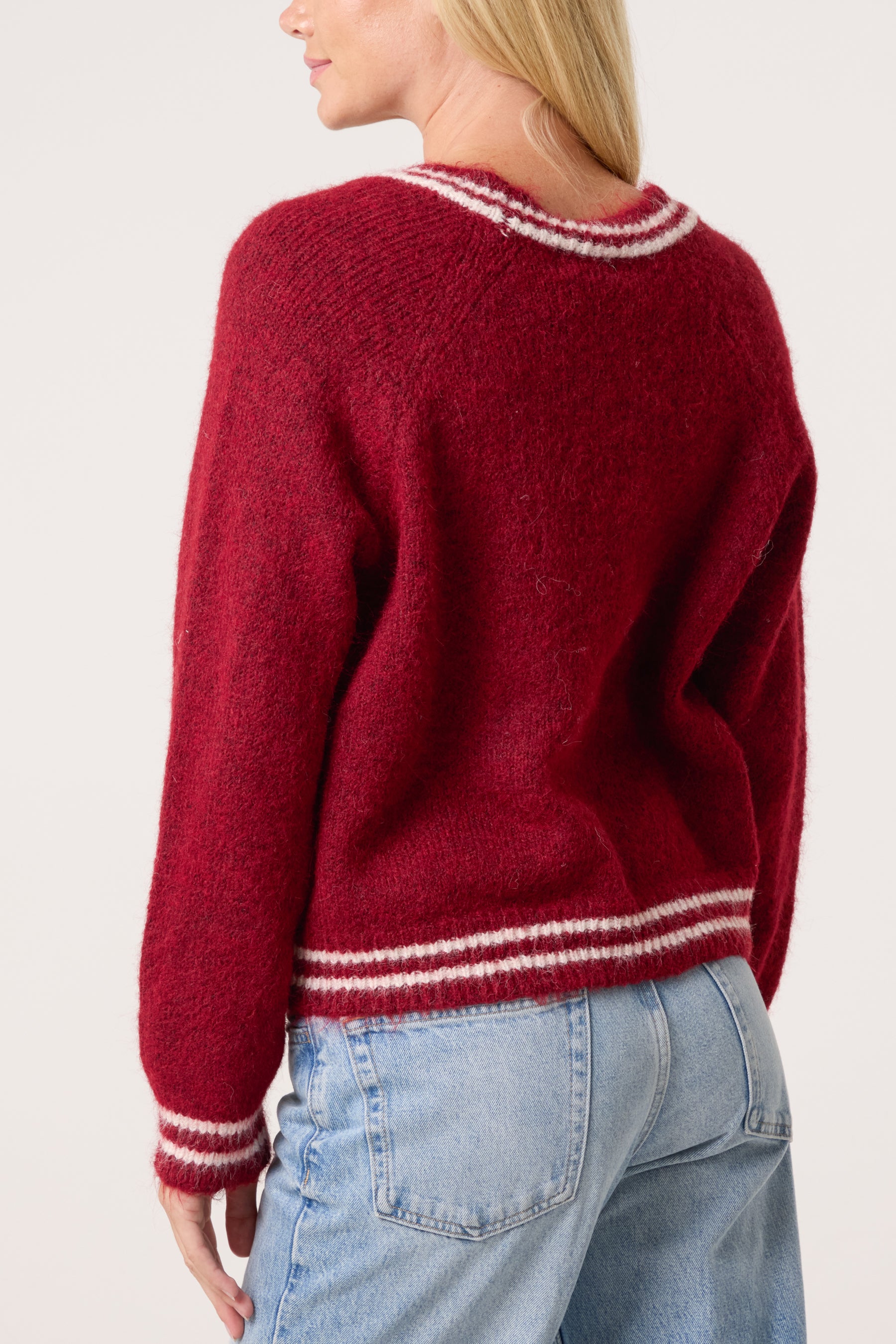 Varsity Bear Knit Cardigan