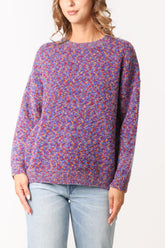 Space Dye Round Neck Jumper