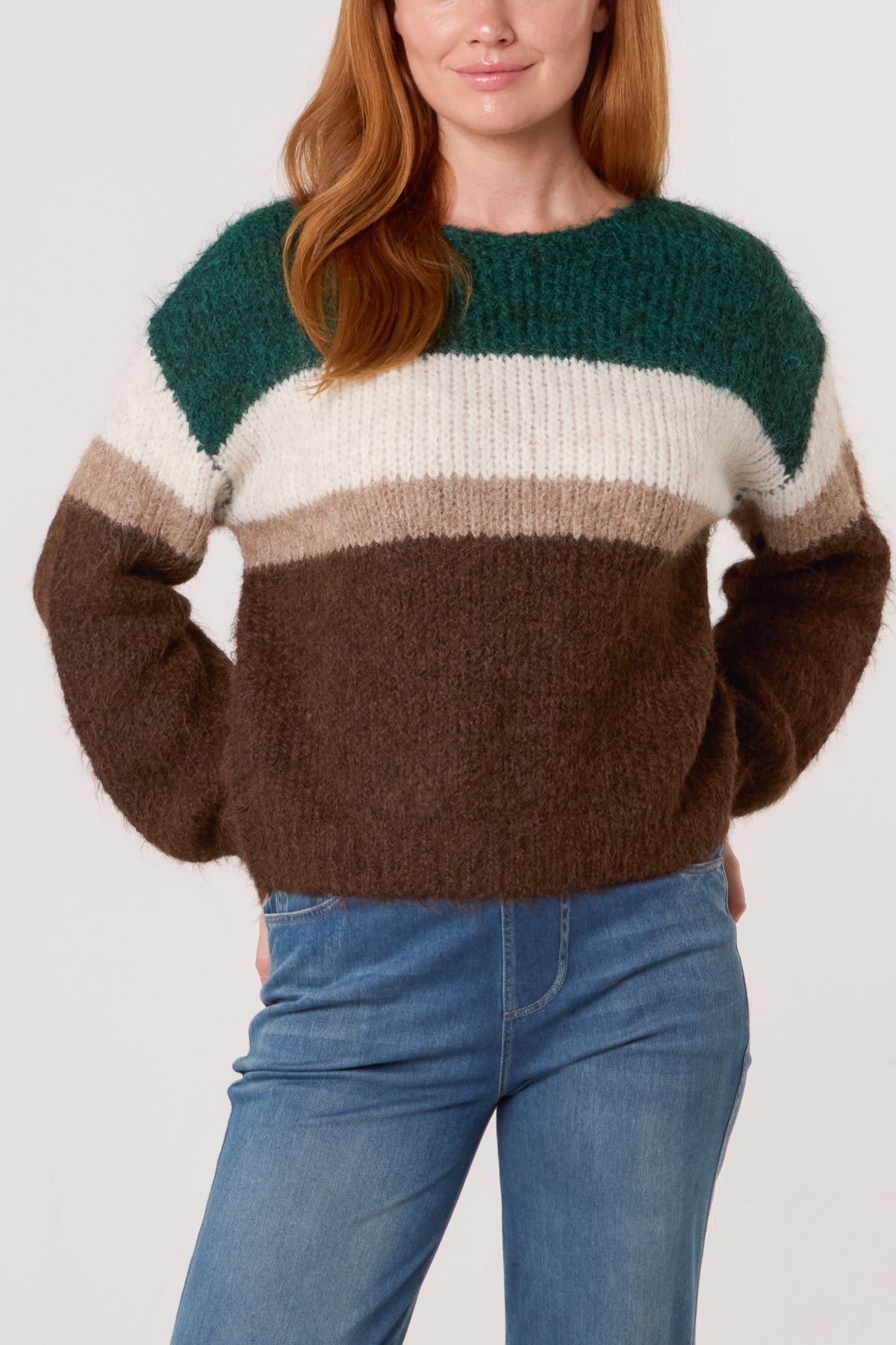 Colour Block Knit Jumper