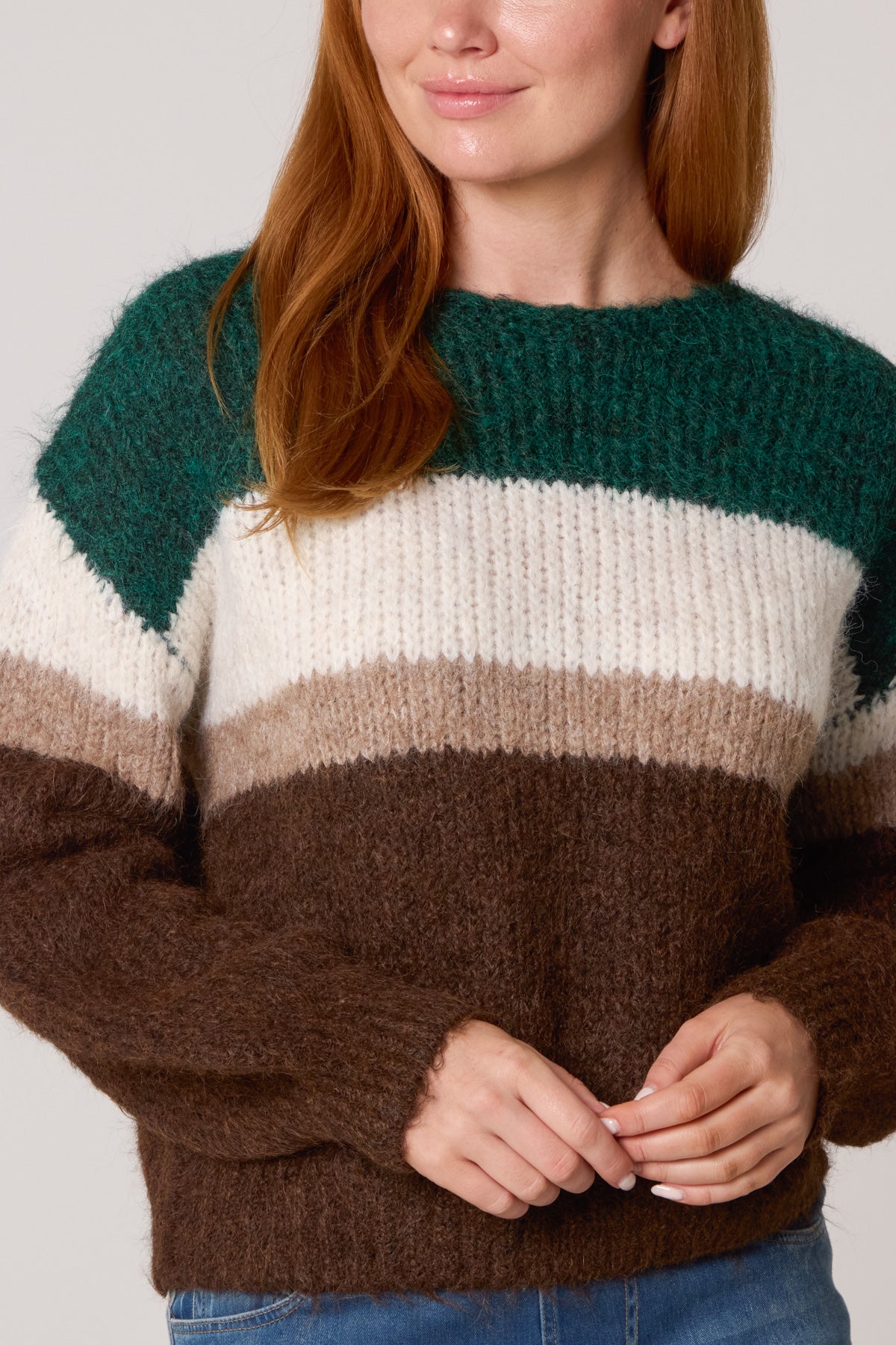 Colour Block Knit Jumper