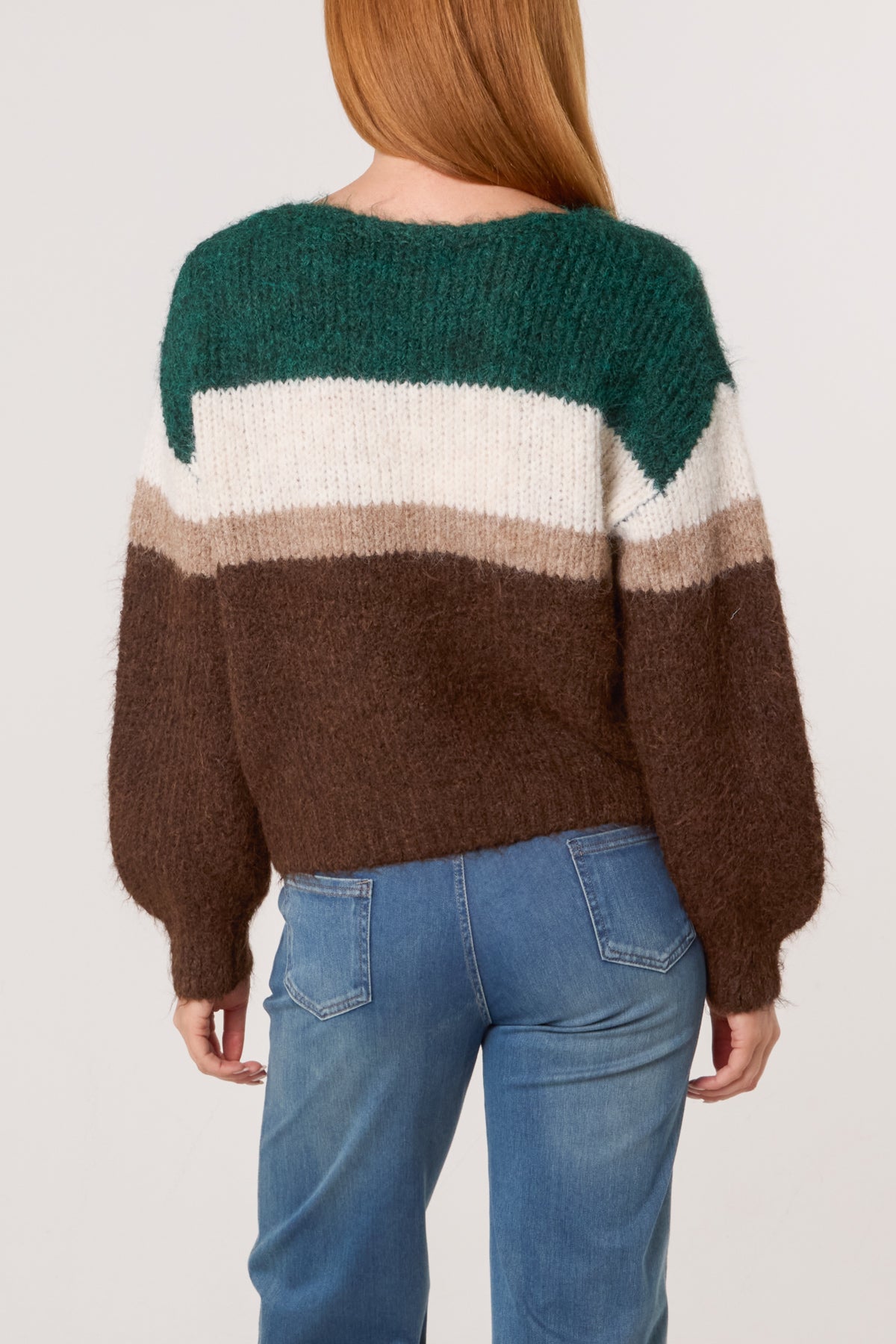 Colour Block Knit Jumper
