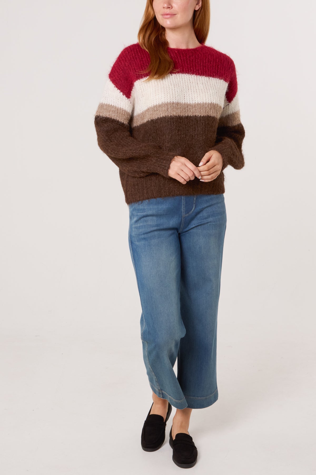 Colour Block Knit Jumper