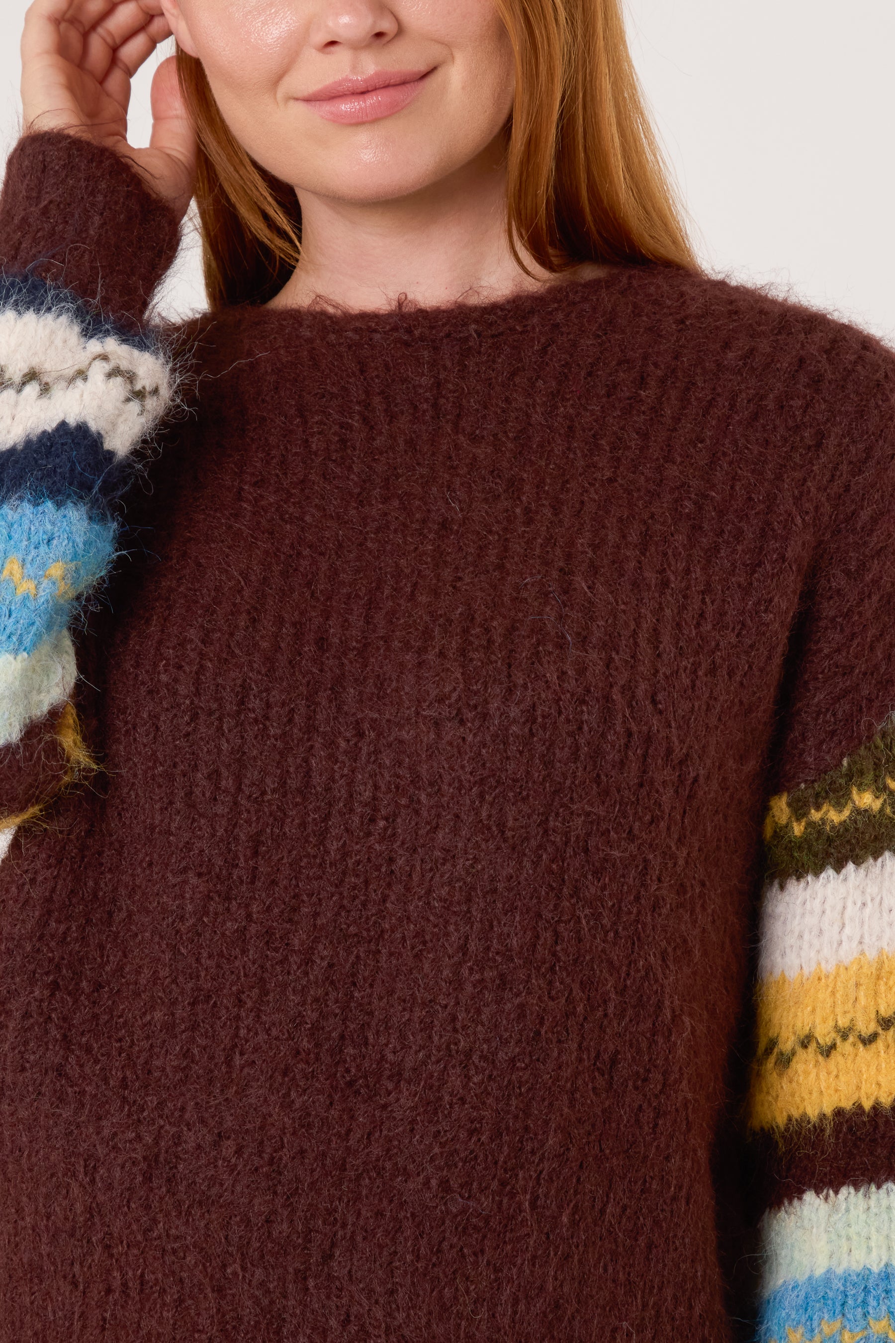 Striped Sleeve Knit Jumper